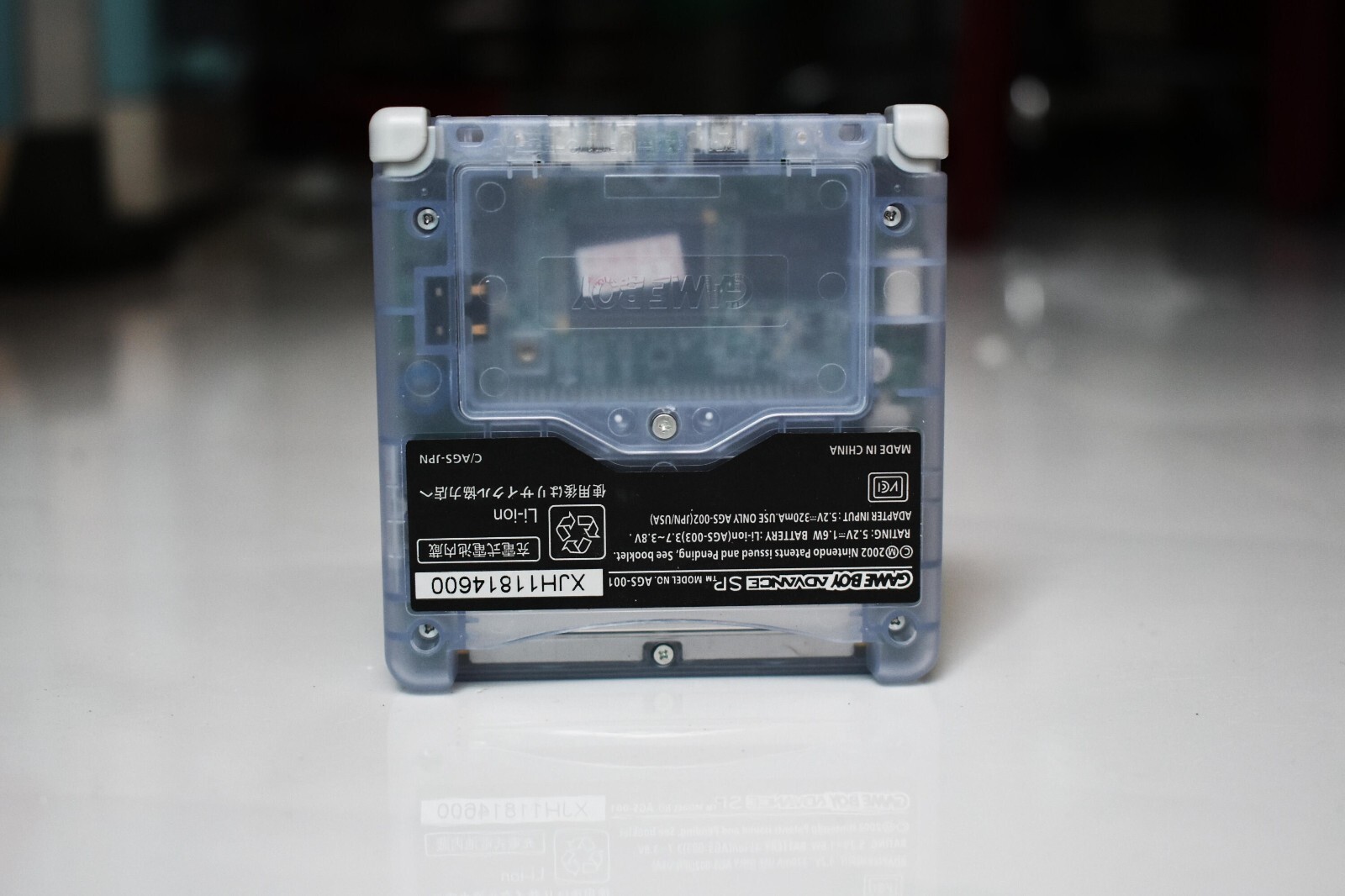 Backlit IPS LCD GBAsp Mod Nintendo Gameboy Advance SP Glacier
