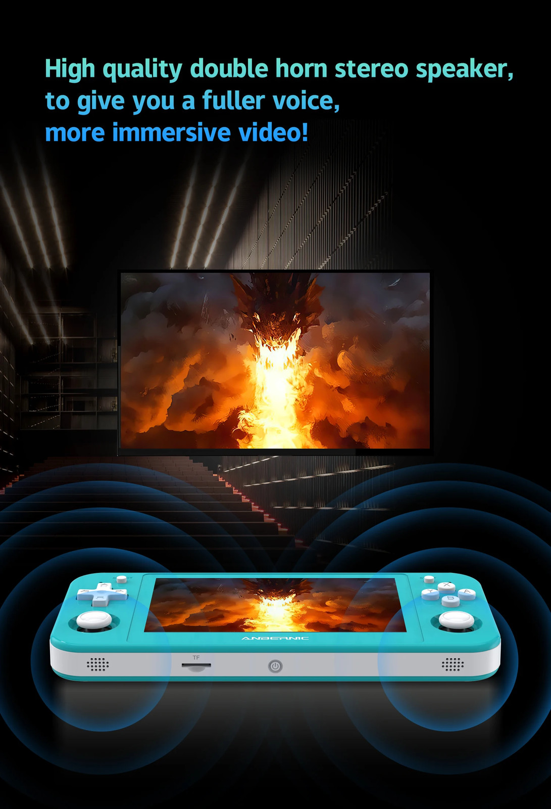 RG505 Handheld, Android 12 Unisoc T618 4.95″ OLED Console-128GB