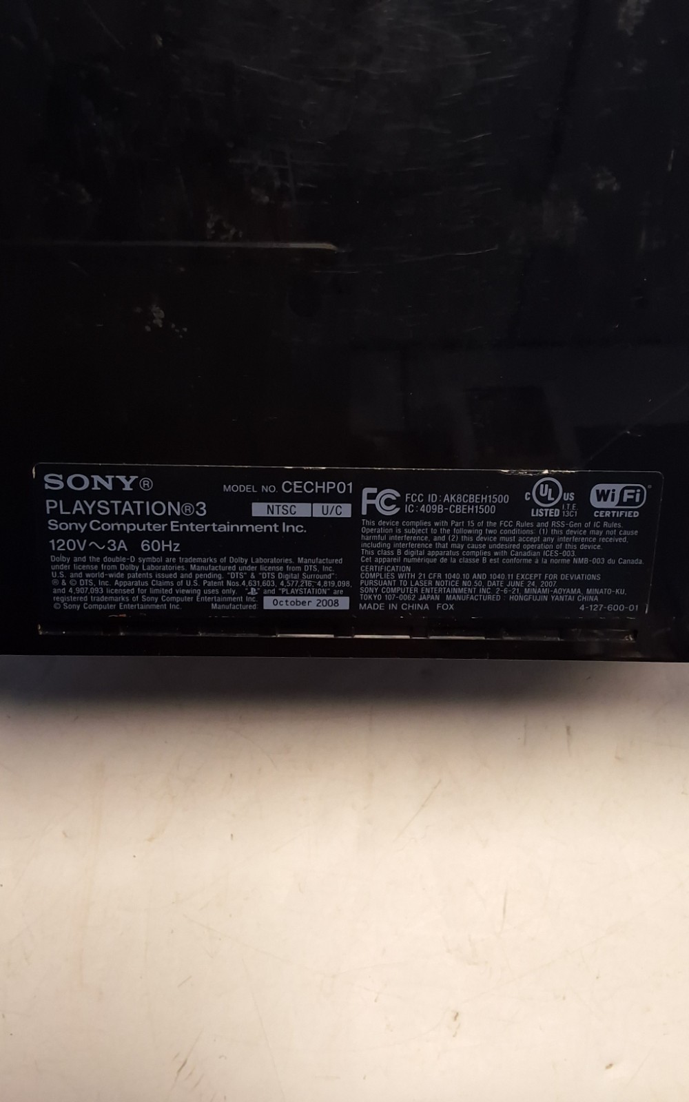 Playstation 3 Console Fat Model CECHP01, Power Hdmi Cables, And Controller