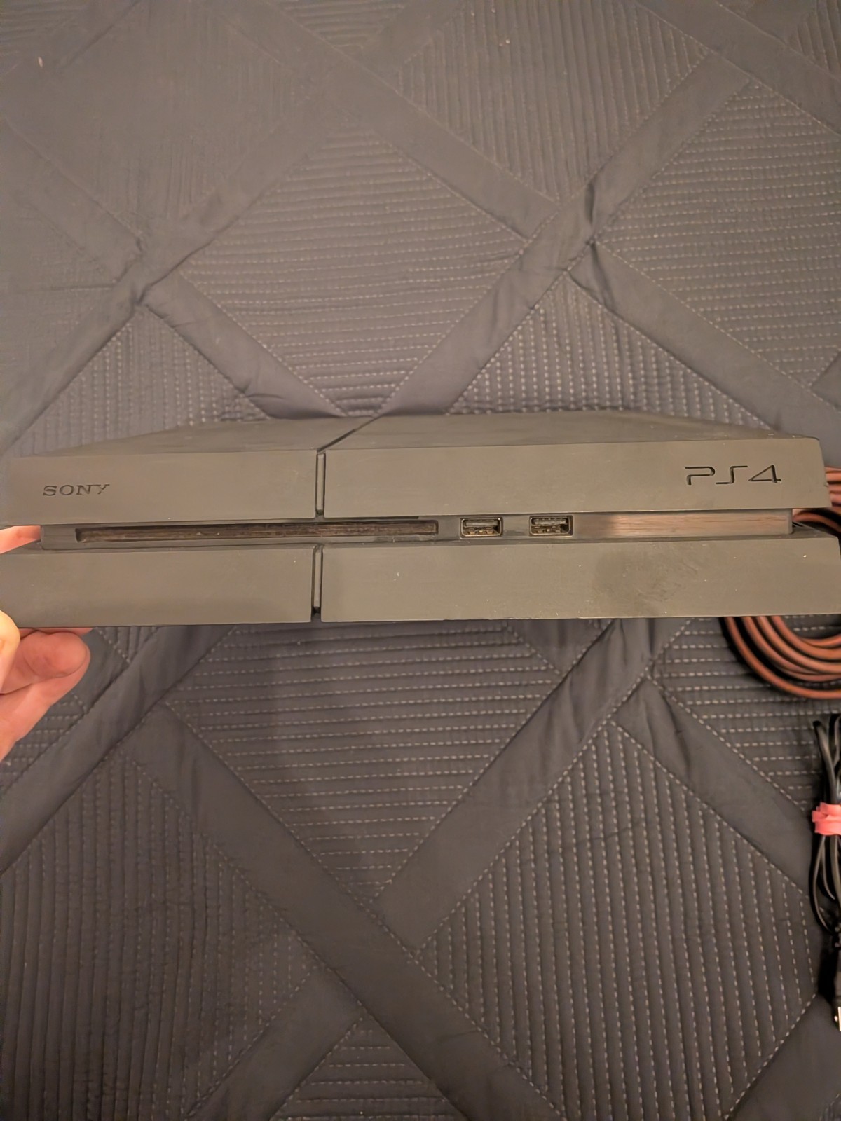 playstation 4 console W/Power&AV Cords Matte Black/Tested