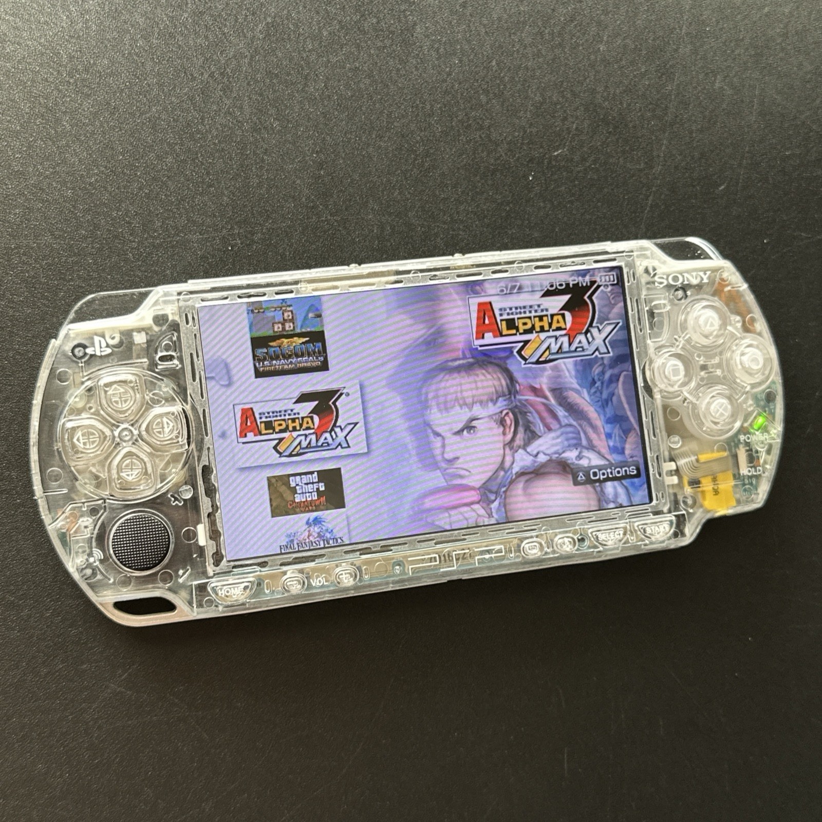 26 Games Clear Sony PSP 2000 Handheld Console System & Charger Tested Working