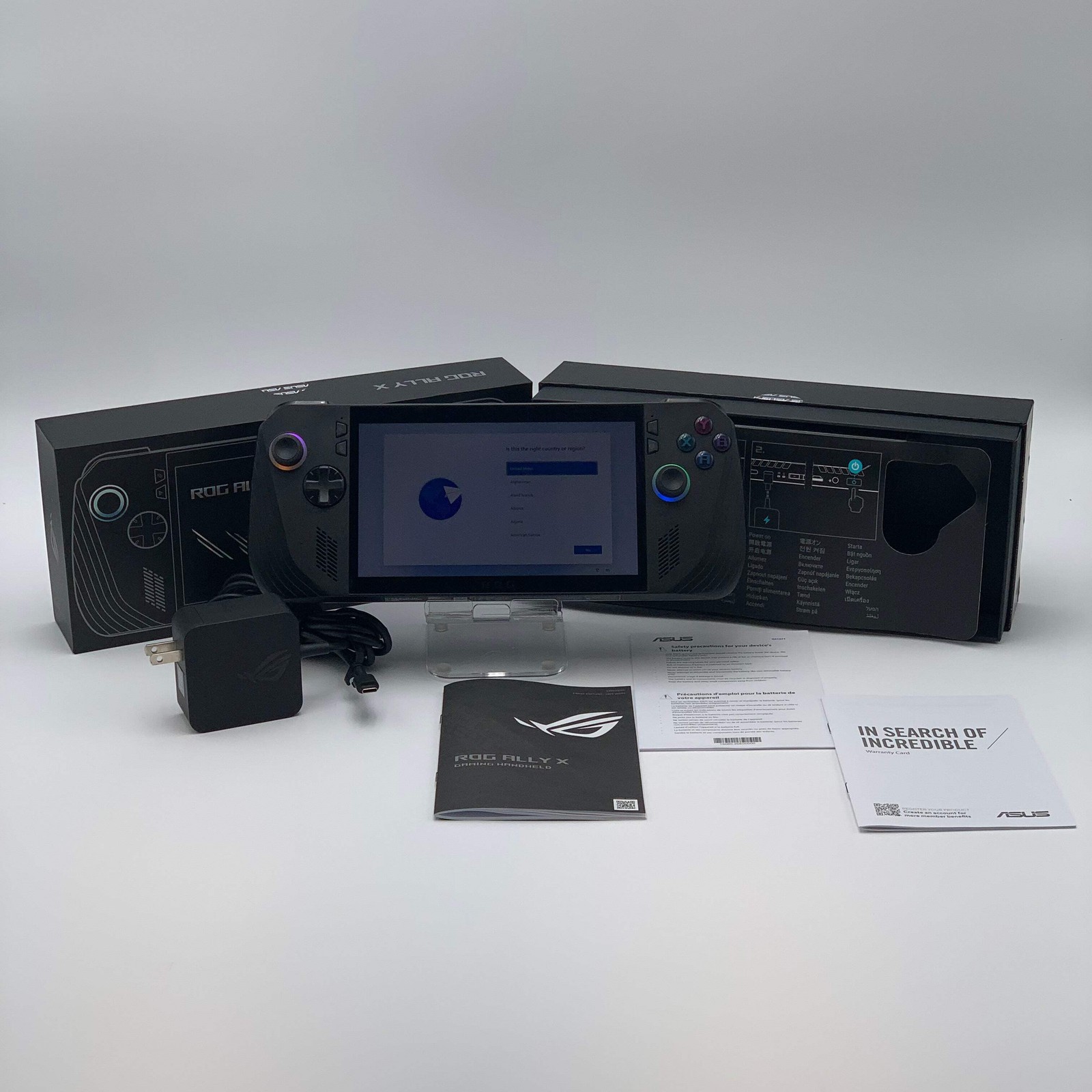 Asus ROG RC72LA Ally X 7″ Ryzen Z1 Extreme 4TB WD Black Upgrade w/ Charger & Box
