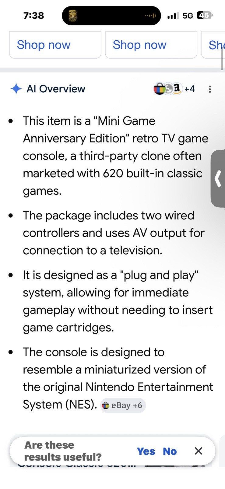 Mini Game Anniversary Edition NES Console 620 Built-In Games Plug & Play AV 2Pad