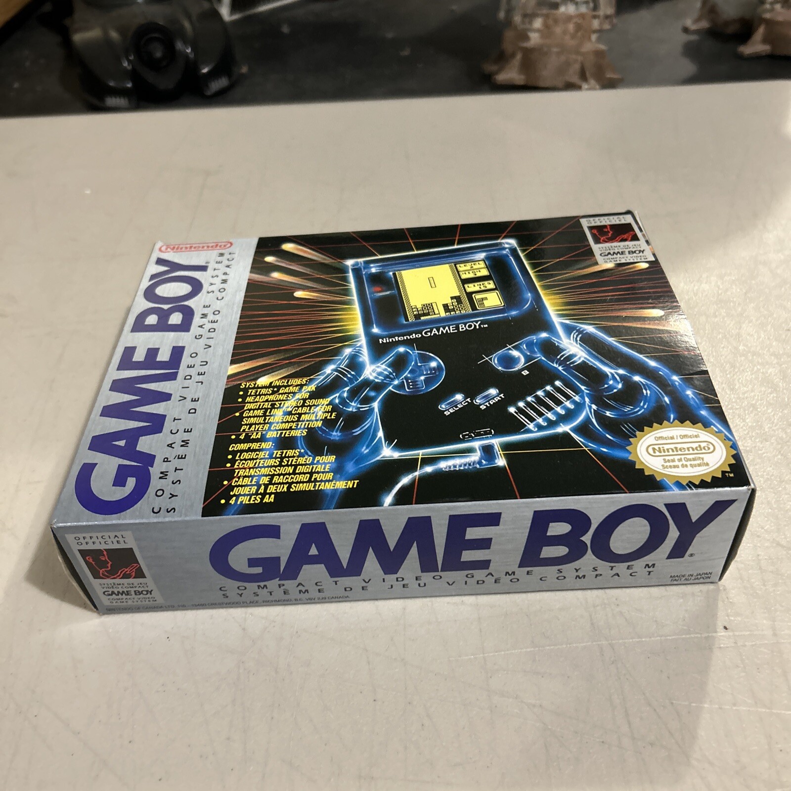 Original Game Boy Compact Video Game System Boxed W/ Manuals, Cables Tetris Nice