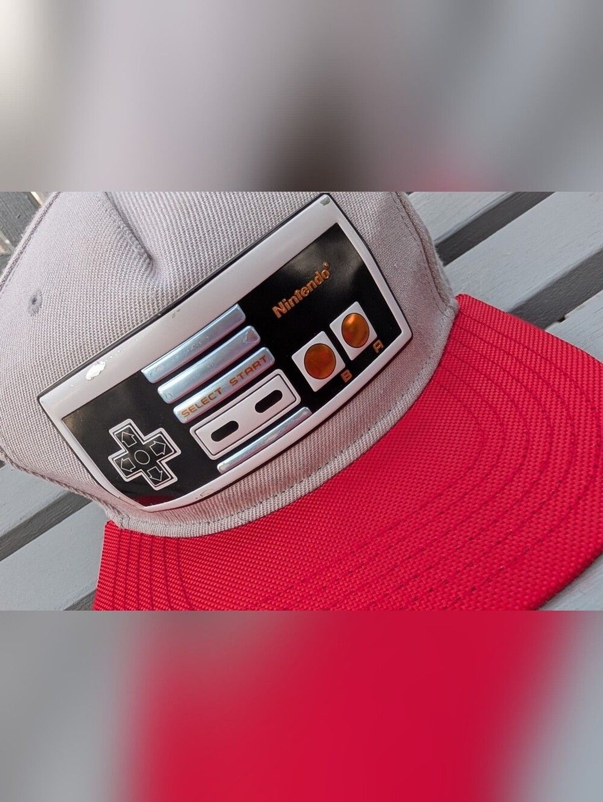 Nintendo Gray & Red Retro Controller Snapback Hat