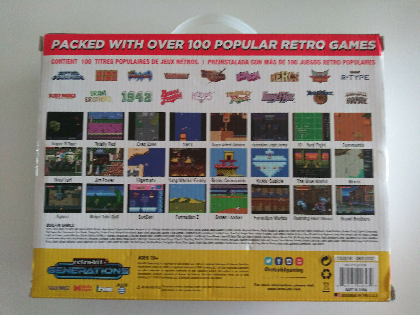 retro-bit generations Game Console 100+ Games From Capcom Data East Irem Jaleco