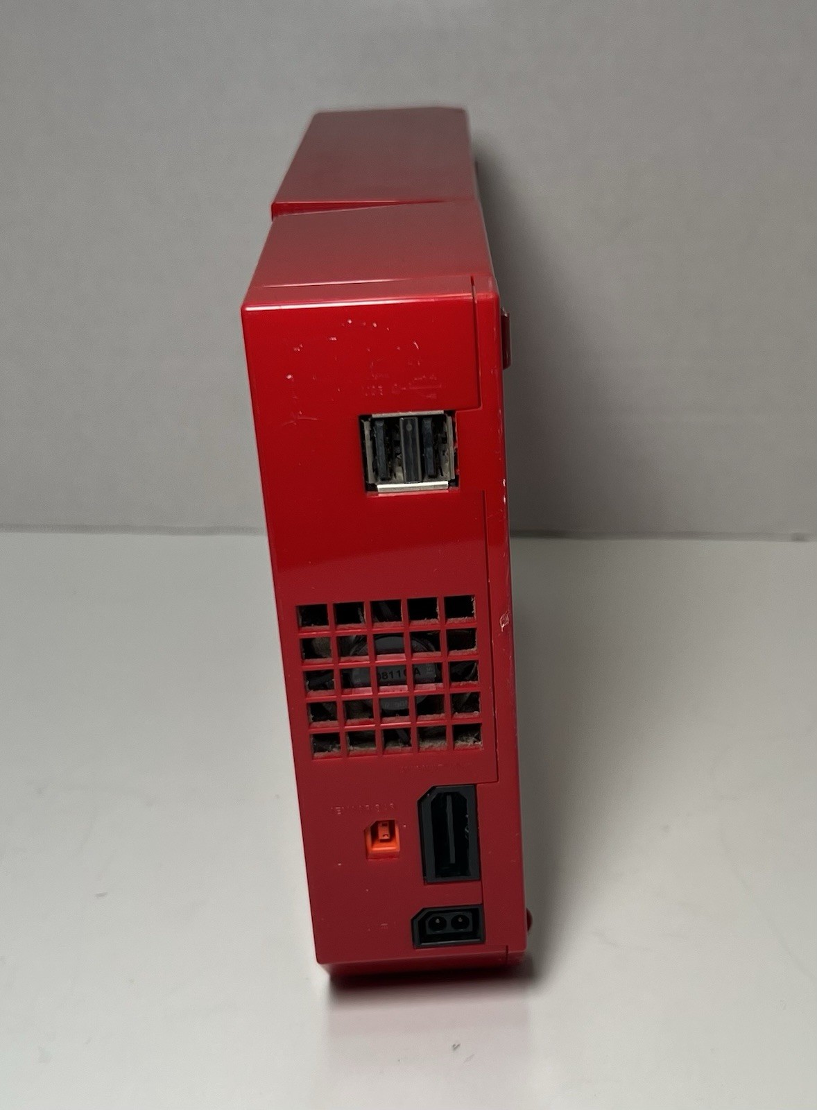 Nintendo Wii Red Console Bundle OEM Cords Sensor Bar Wii Remote Tested