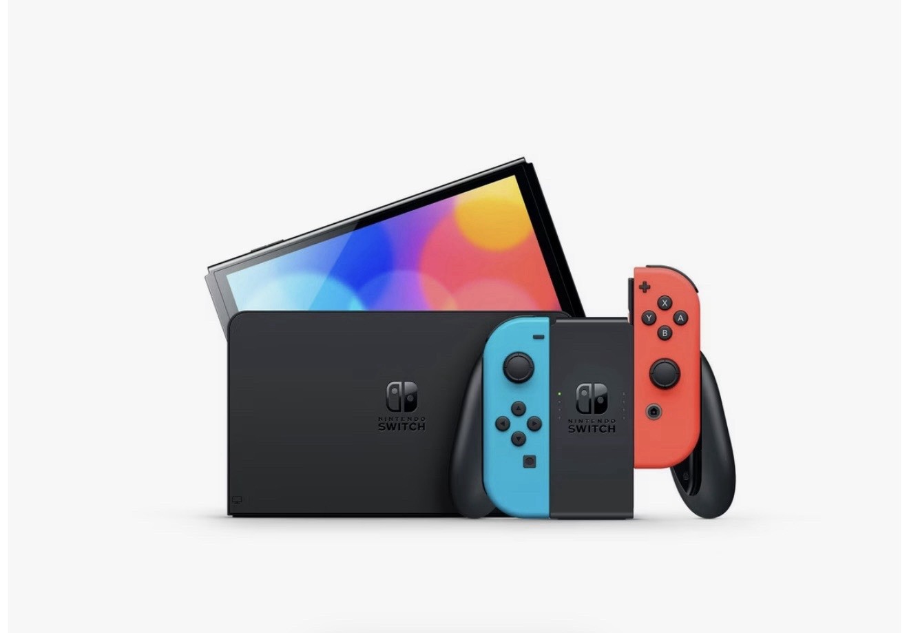 Nintendo Switch OLED Console Blue And Red