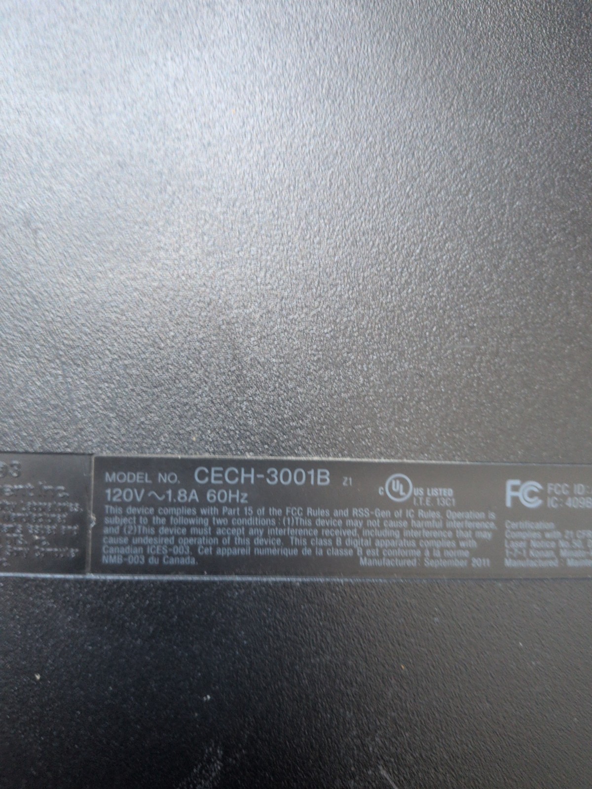Playstation 3 Slim Console – No Controllers or HDMI Cable | Model CECH-3001B