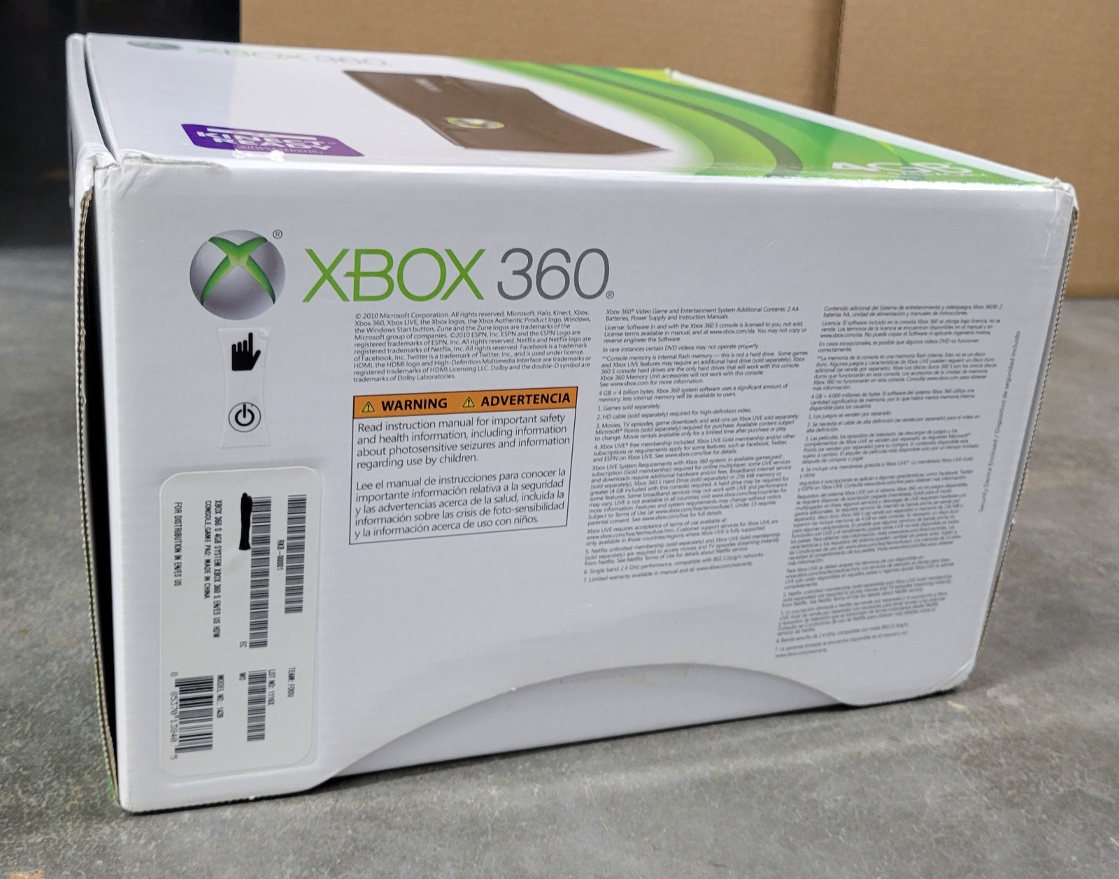 Xbox 360 Slim Console In Box Bundle 15 Games Controller 250GB Model 1439