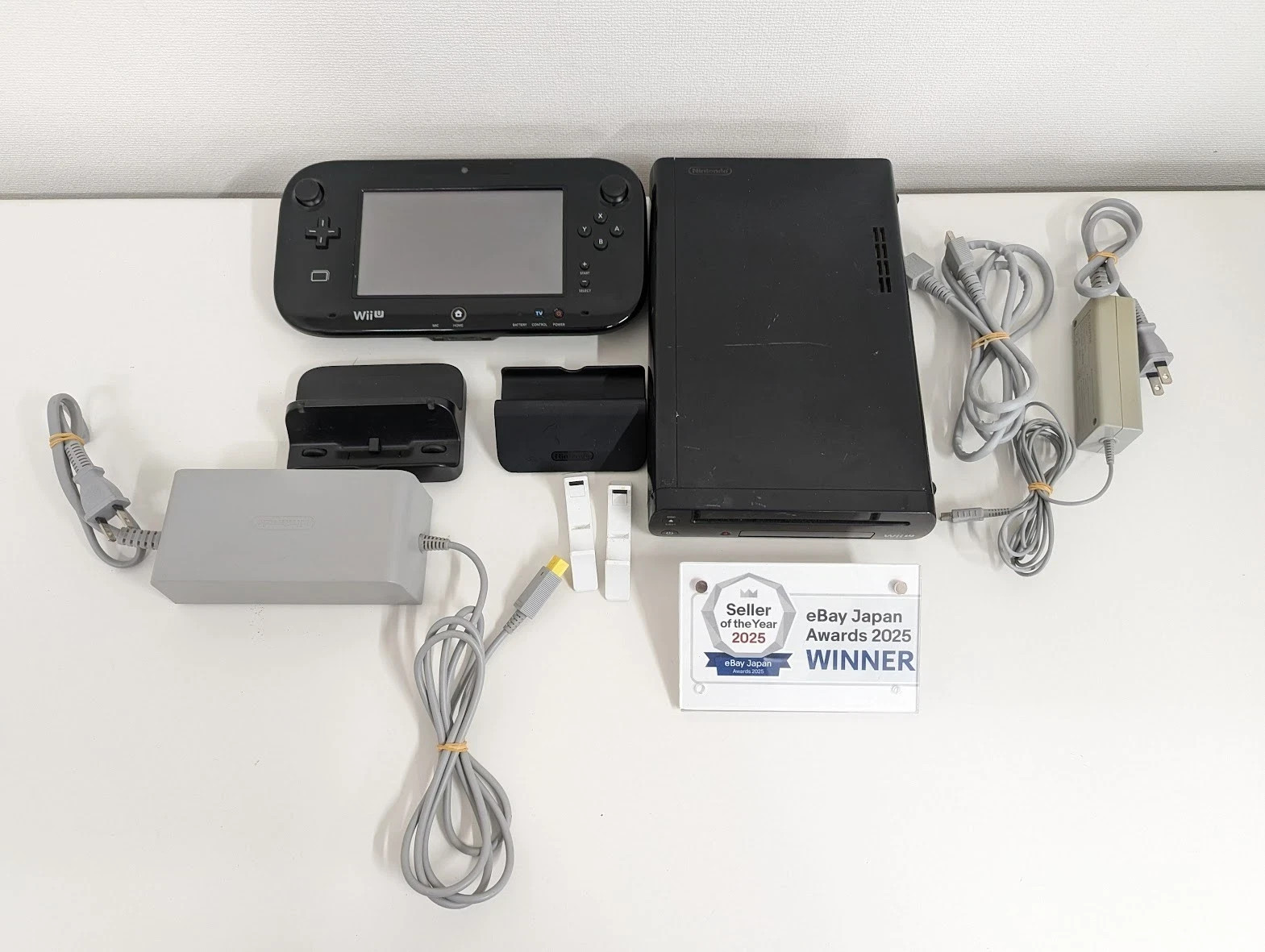 Z609 Nintendo Wii U Black set 32GB Console JAPANESE VER. WUP-101 USED SET
