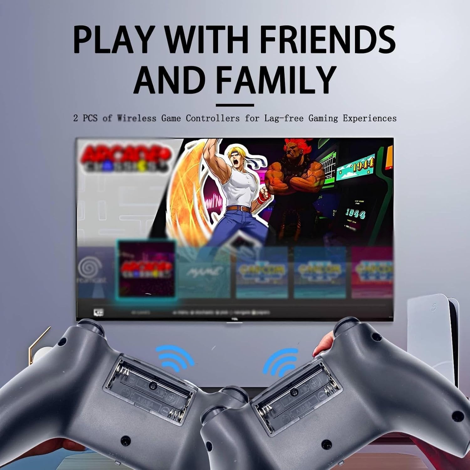 Plug and Play 4K Retro Game Console – 128GB, 2.4G Wireless Controllers Included