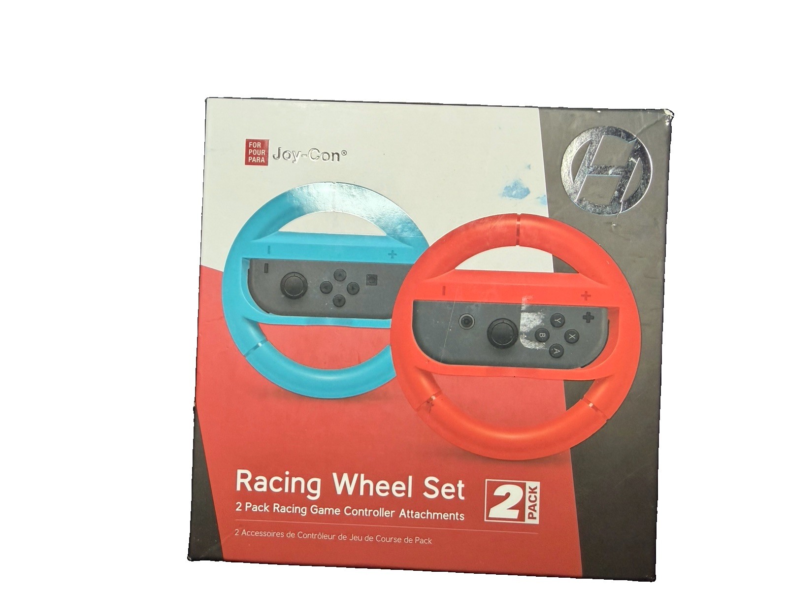 Nintendo Switch V2 Game Console – Black (HAC-001(-01) w/ OEM Blue/Red Joycon