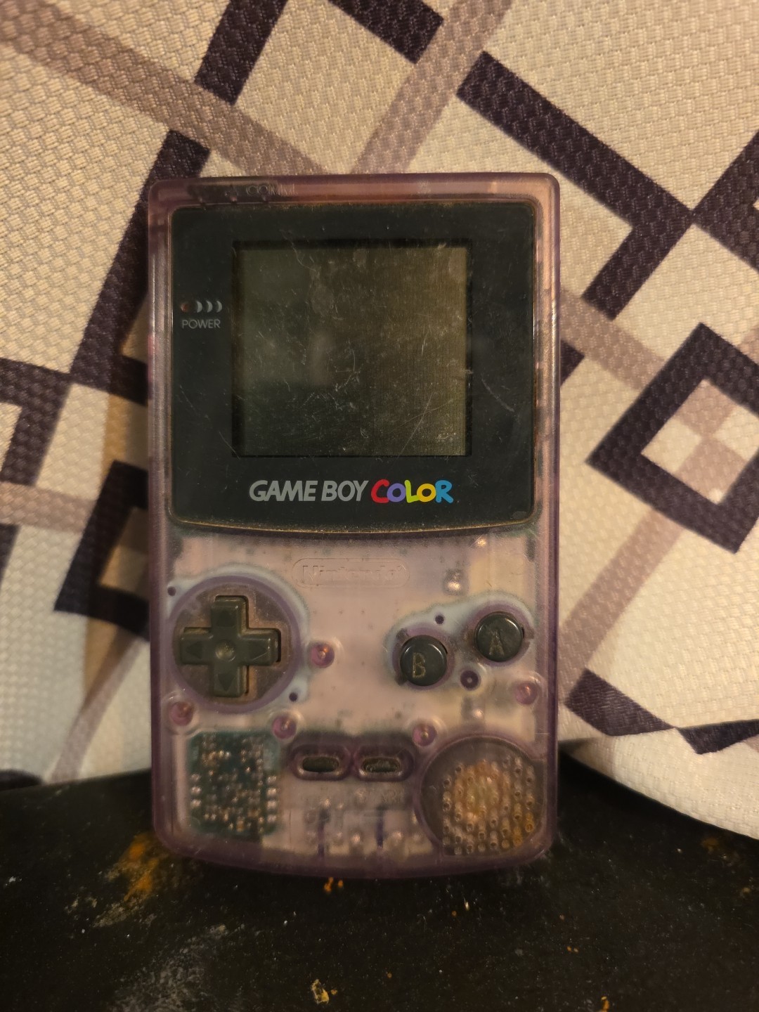 Nintendo Game Boy Color Handheld System – Atomic Purple Missing Battery Cover