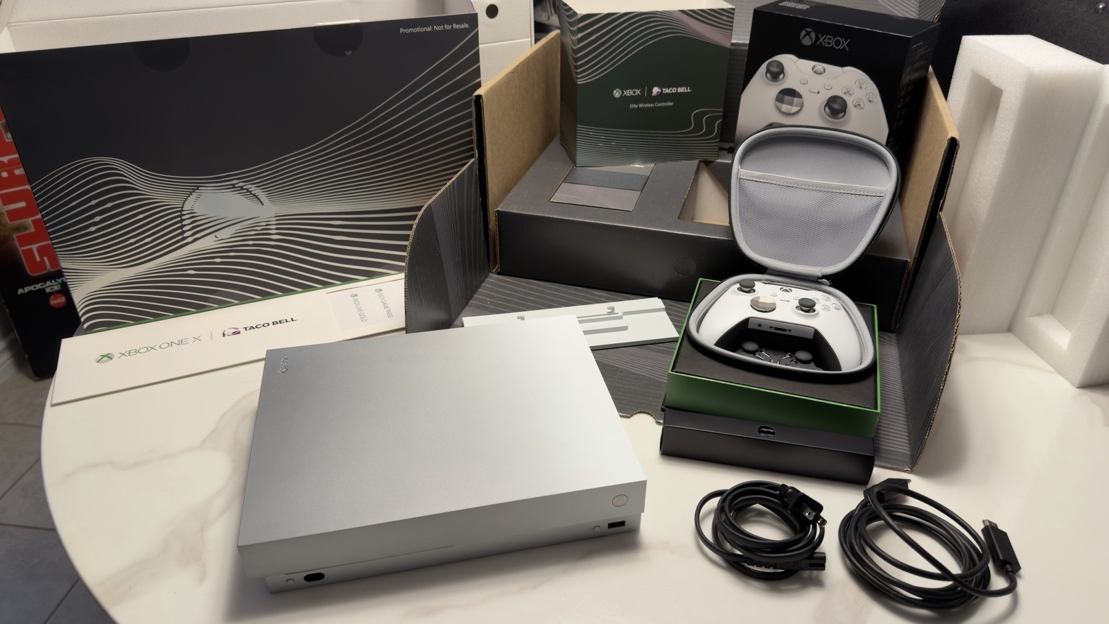Microsoft Xbox One X 2TB SSD Taco Bell Limited Edition Platinum Console Bundle
