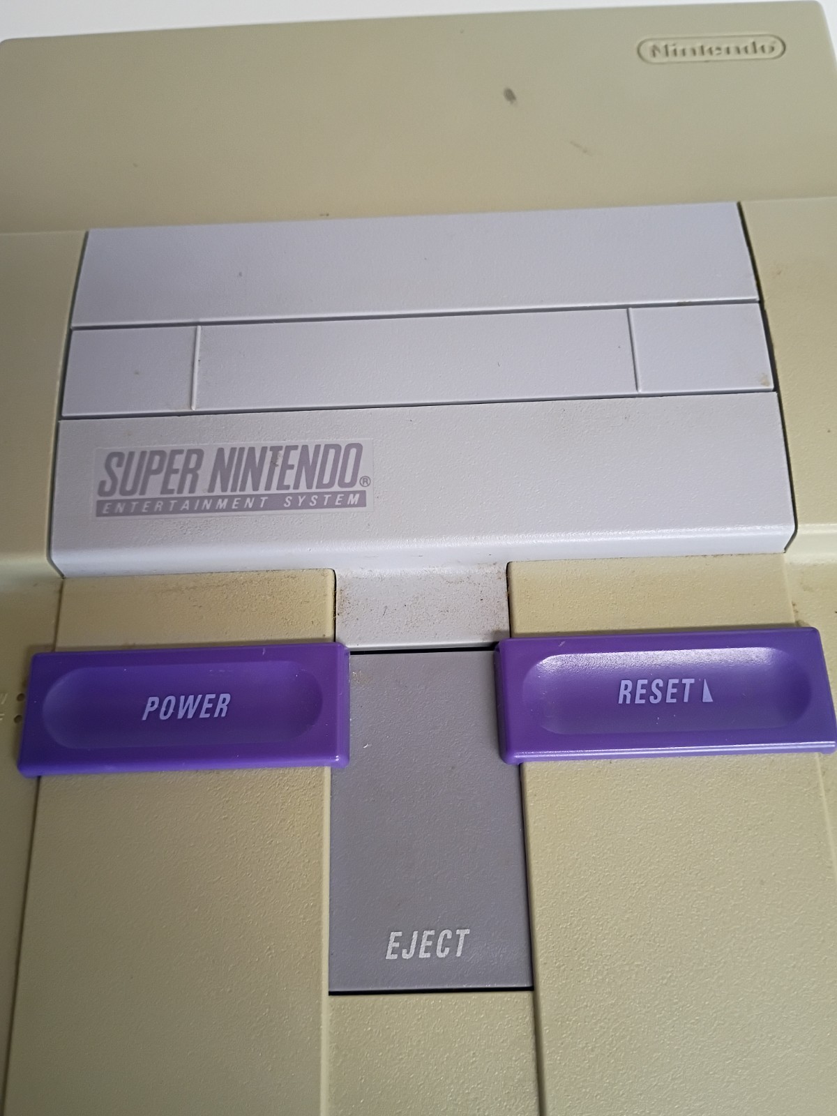 Super Nintendo SNES SNS-001 Console Tested 2 Controllers Nuby Case OEM