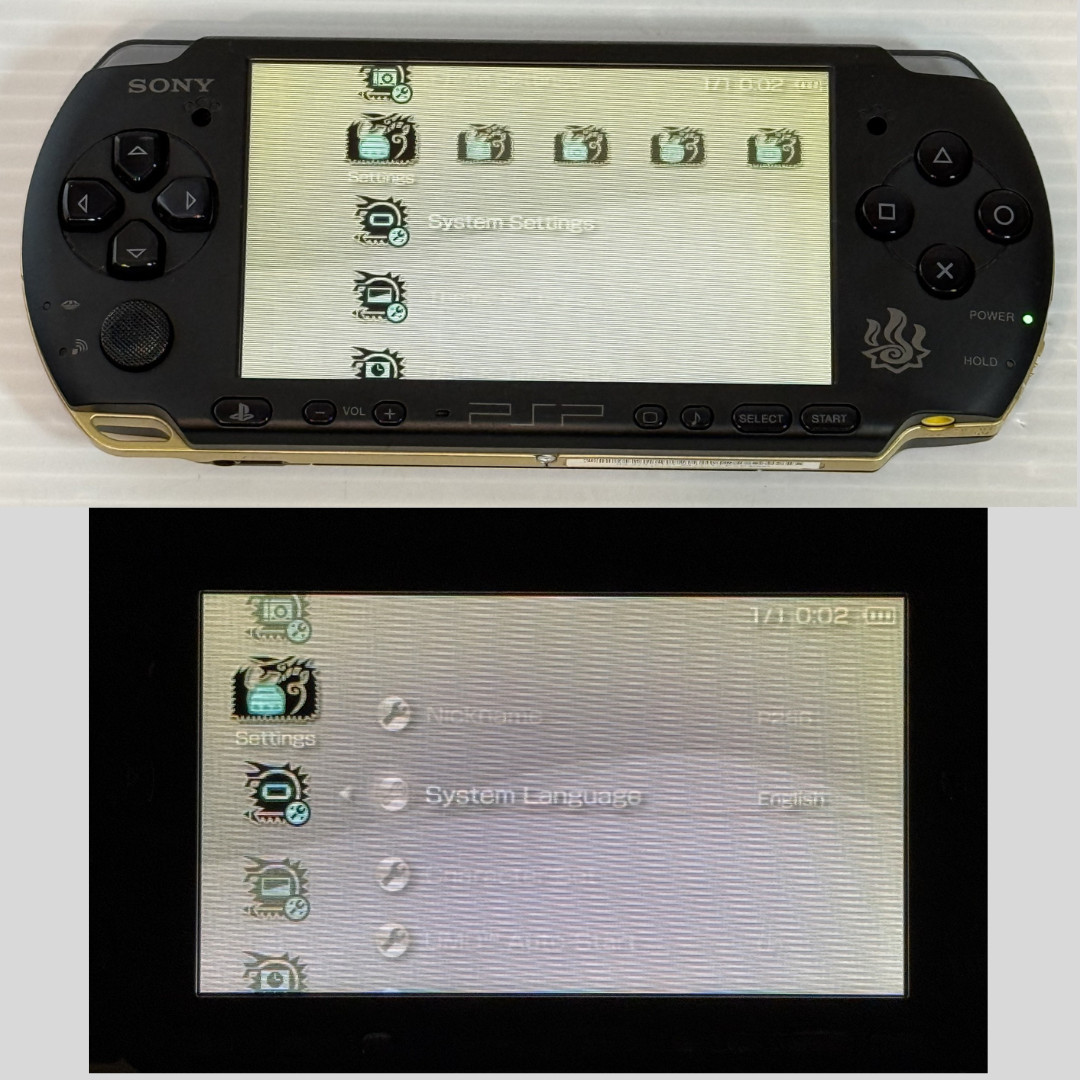Sony PSP-3000 Console Monster Hunter 3rd Limited Region Free w/Pouch – Excellent