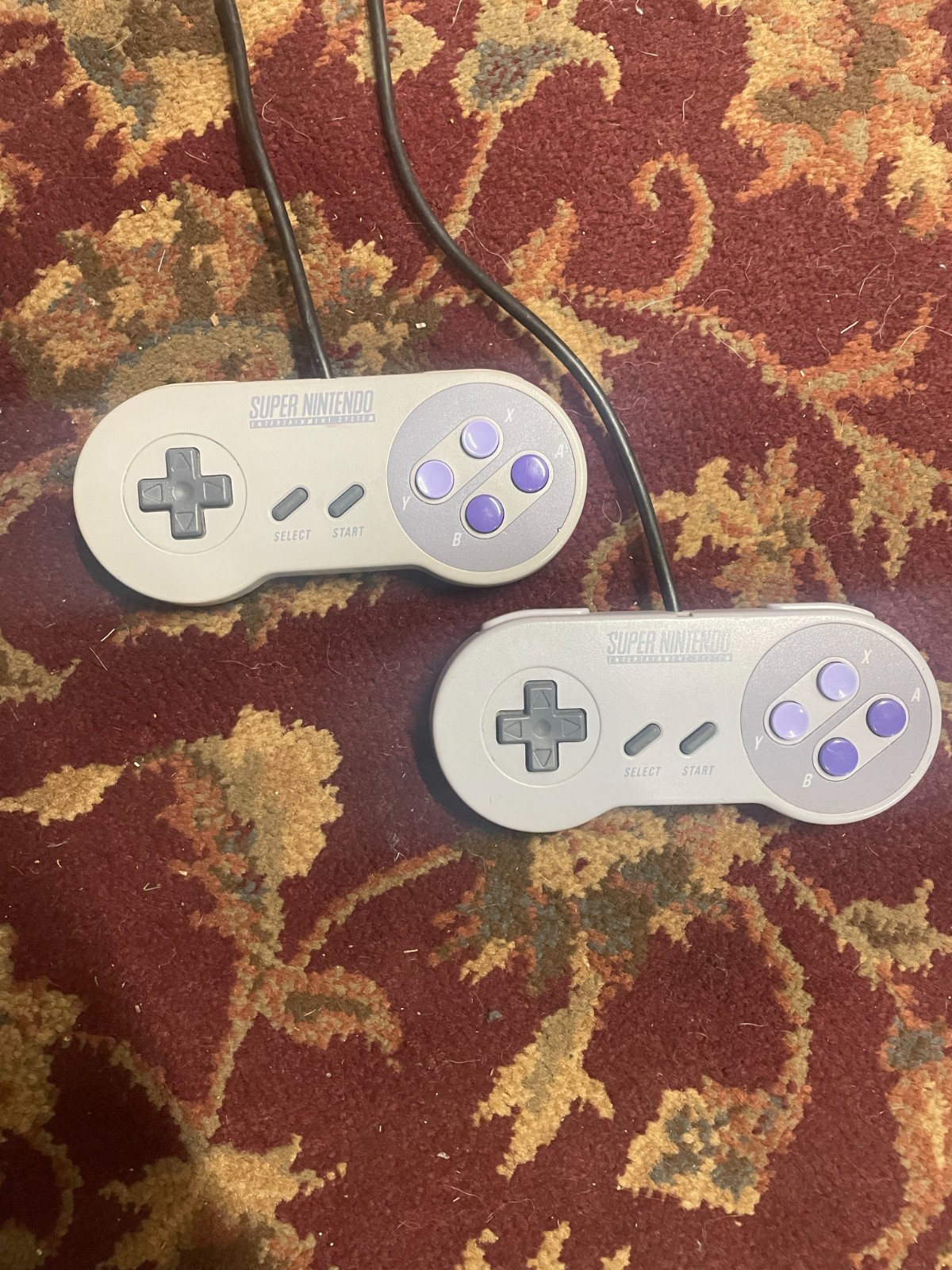 Nintendo SNES Console Bundle – SNS-001 – 2 OEM Controllers – SFII Turbo – Cables