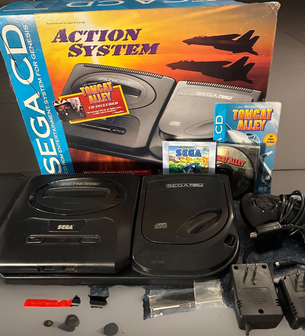 Sega CD Action System Sega Console – Tomcat Alley Bundle – Model 2 Boxed *READ*