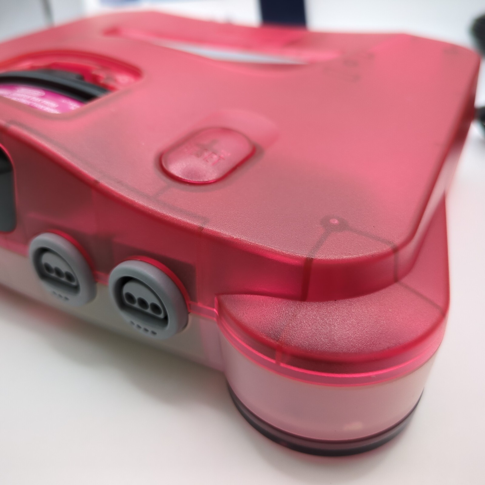 Nintendo 64 N64 Clear Red/Watermelon Style Console/Controller Tested from Japan