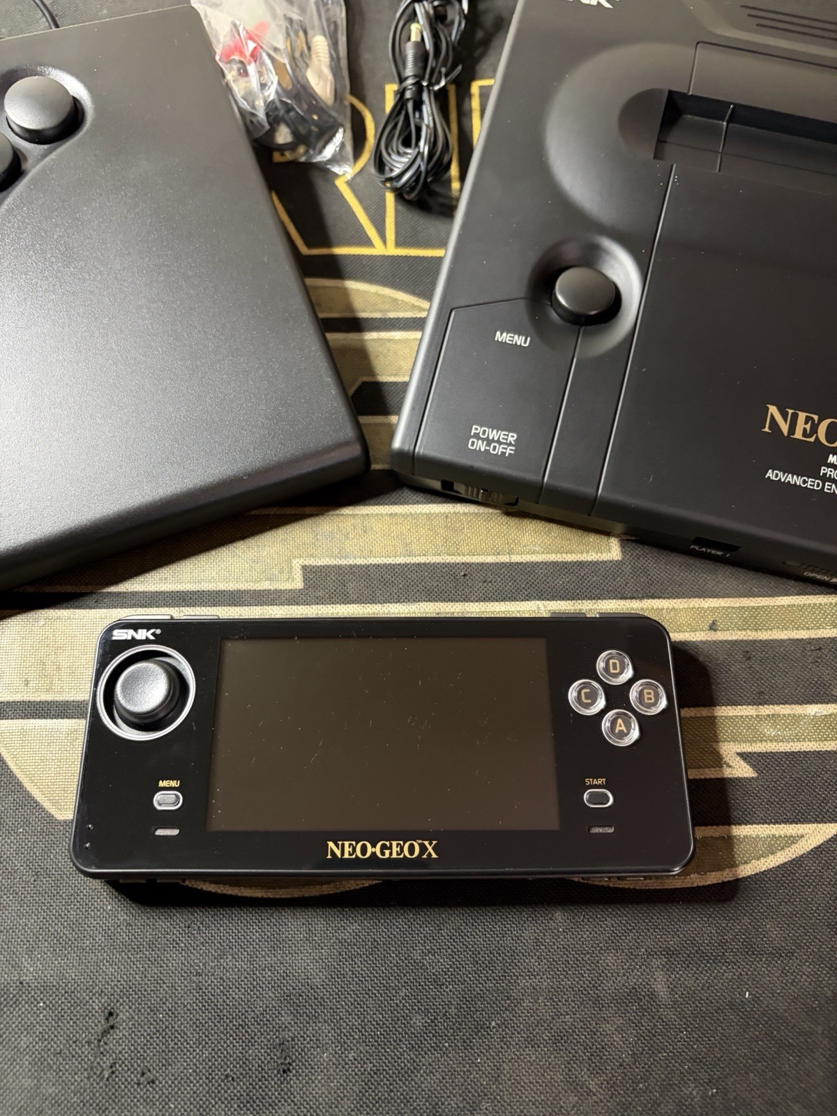 SNK NeoGeo x Handheld Console with Ninja Masters CIB Tested Retro Video Games