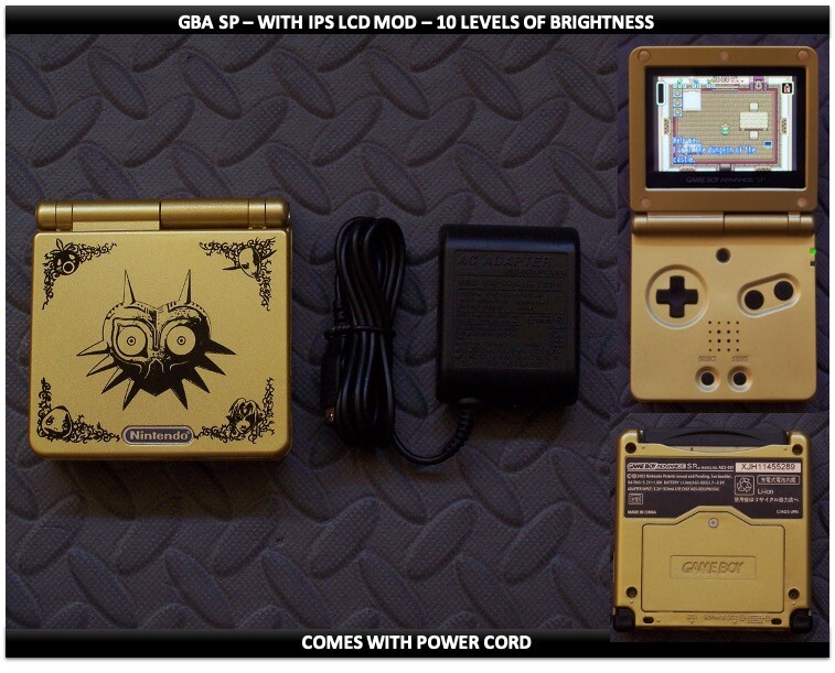 Nintendo Game Boy Advance GBA SP IPS MOD System 10 Level Brightness -Pick Design
