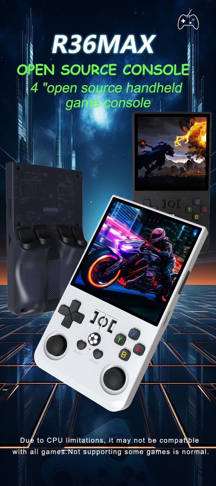 R36max 4 Inch Super Screen Open Source Handheld Game Console Linu 15000+Games