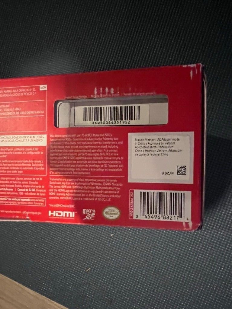 Nintendo Switch 32GB Gray Console with Neon Red and Neon Blue Joy-Con