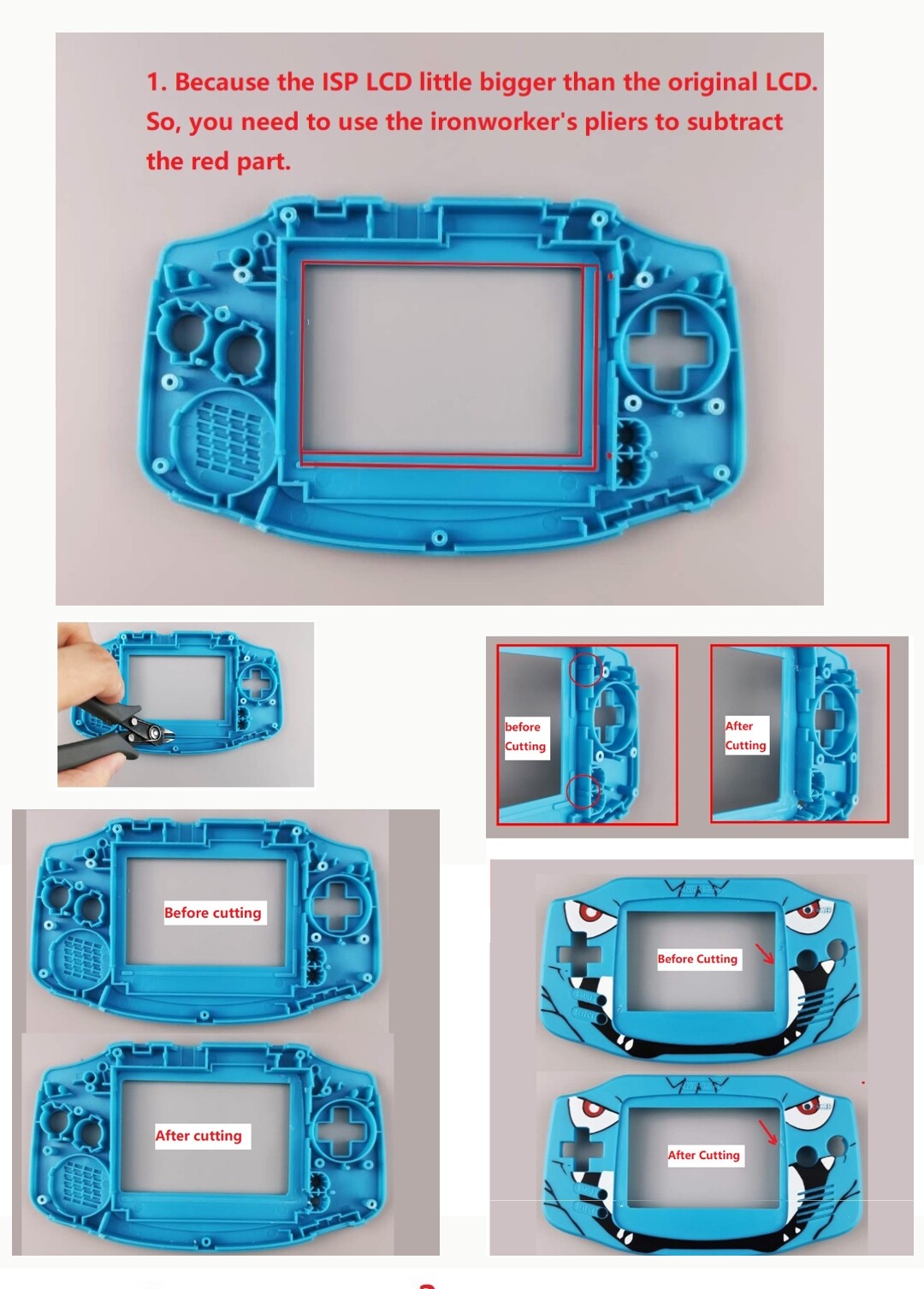 GameBoy GBA IPS v2 LCD Mod Kit Backlight Game Boy Advance USA