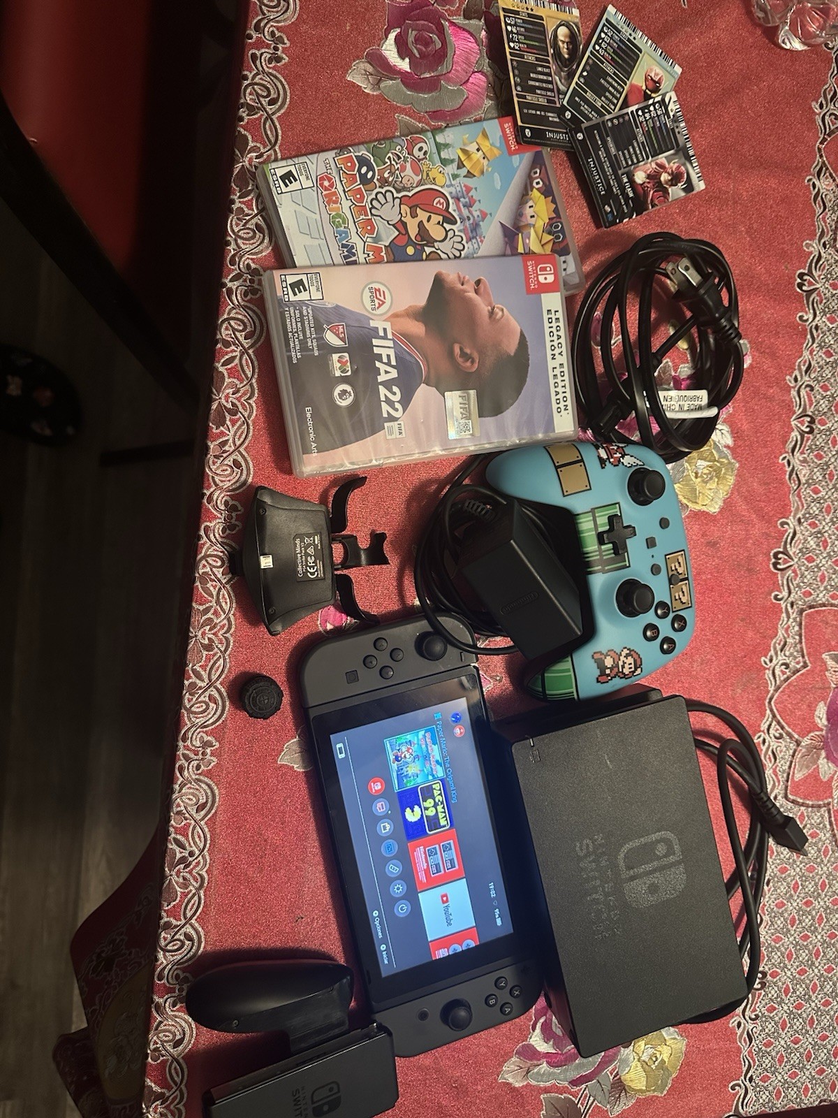 Nintendo Switch Console Bundle Black Wi-Fi HDMI USB-C Games Accessories