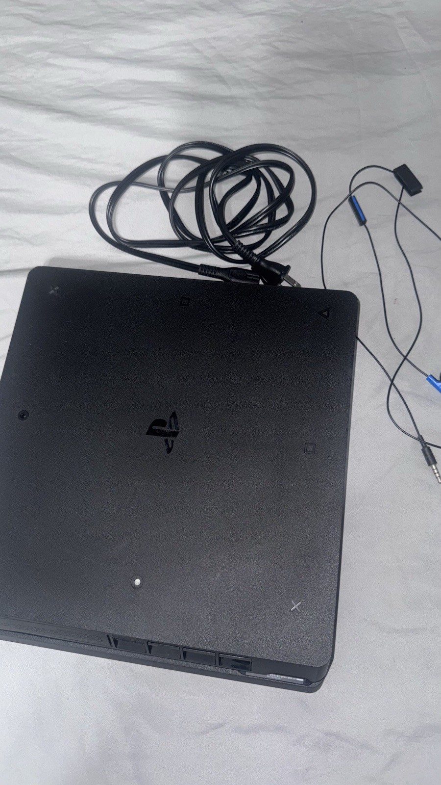 Sony PlayStation 4 Slim Black Console with Controller HDMI USB Ethernet