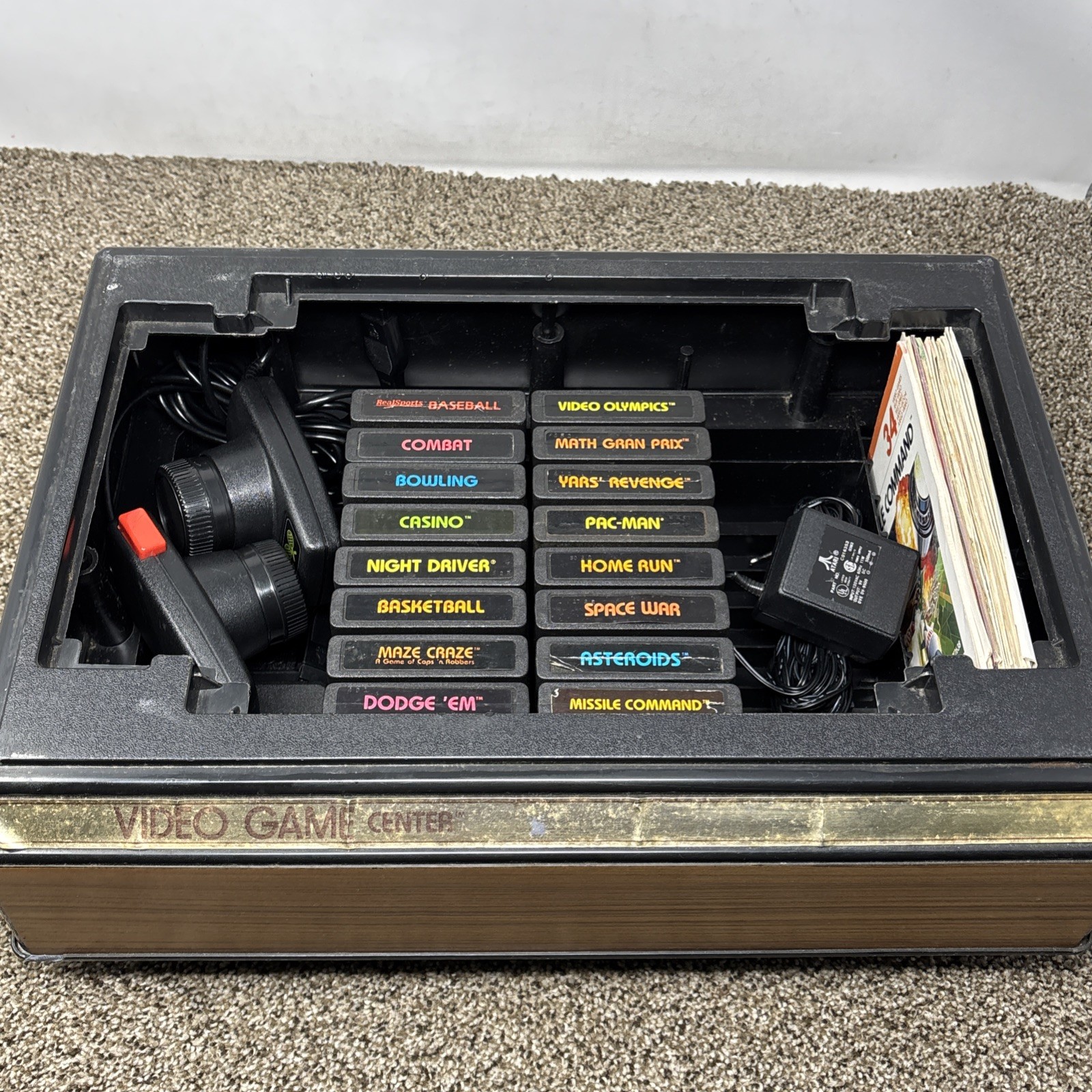 Atari 2600 System Bundle with Console 18 Games Joystick Paddles and More LOT