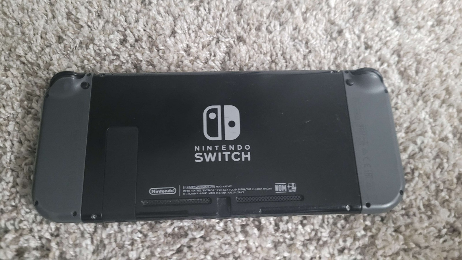 Nintendo Switch w/ Smash, Console, Grey Joycons, Third-Party Dock, HDM, Charger