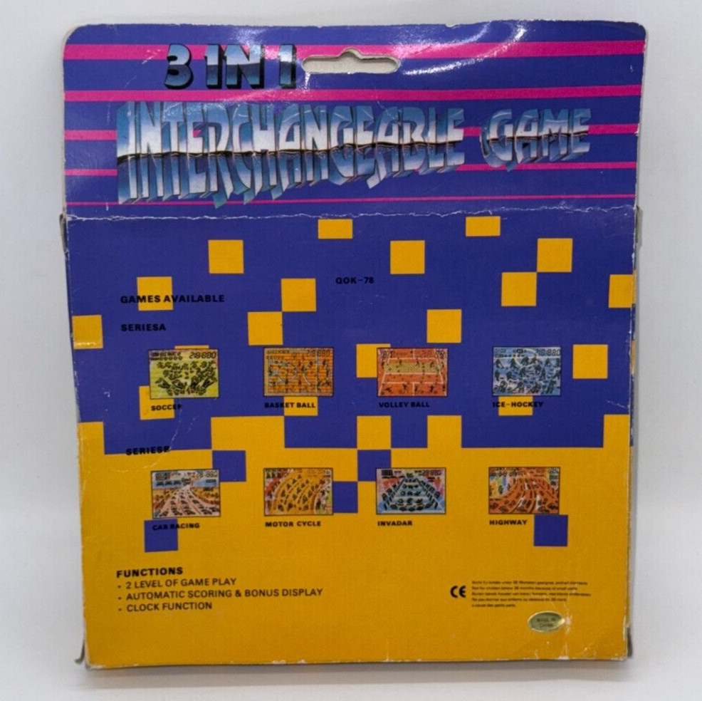 GAME CHILD 3-in-1 Interchangeable – LCD Game & Watch Portable Console – 1990’s