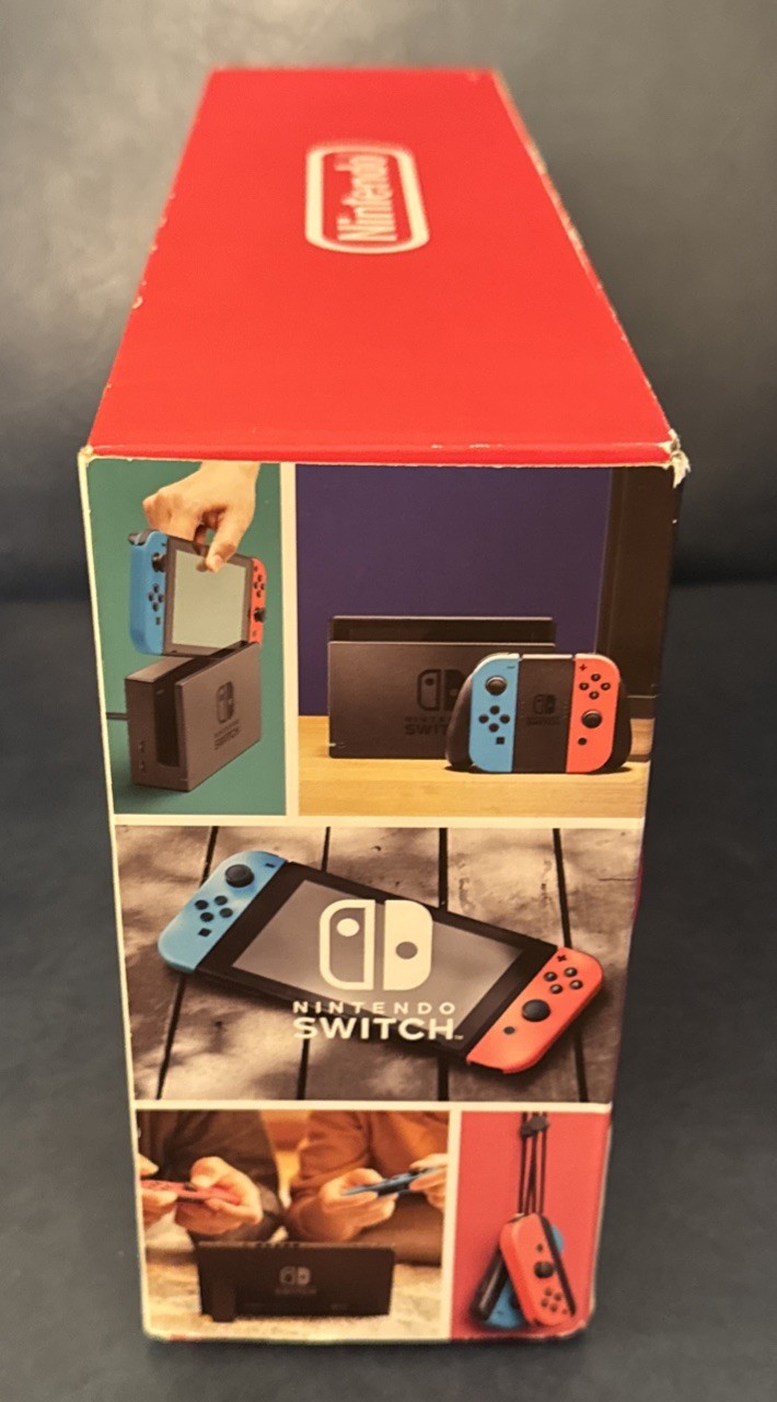 Nintendo Switch 32GB Gray Console ~ Neon Red/Neon Blue Joy-Con ~ Complete w/Box