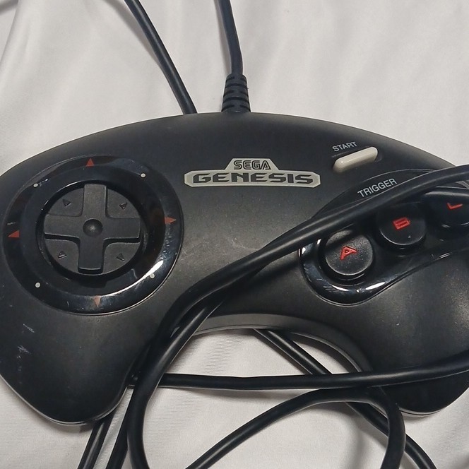 SEGA Genesis MK-1601 16-Bit Console Black w/ 2 Controllers, Cables, Volume