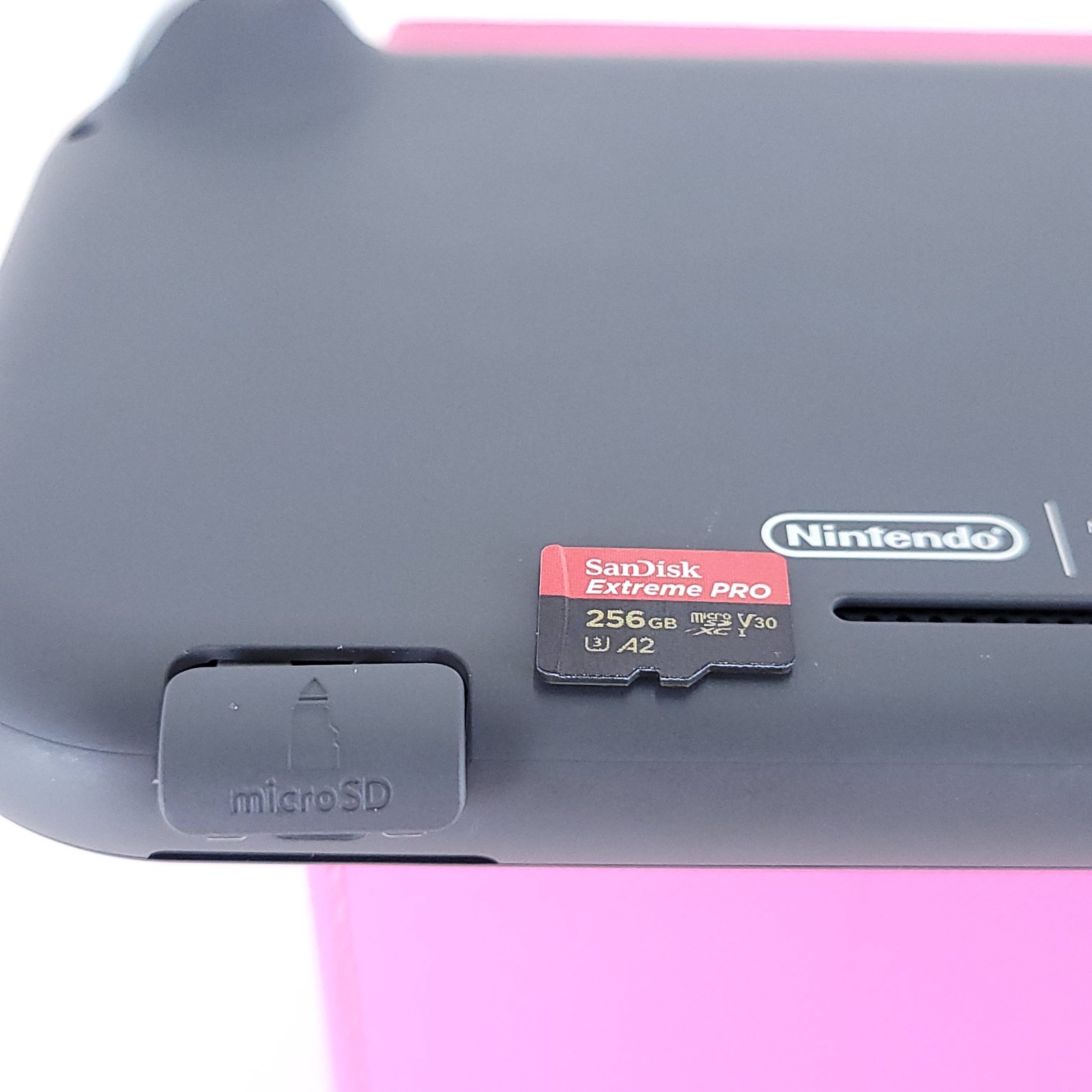 Nintendo Switch Lite Handheld Console Grey w/AC Adapter & 256GB MicroSD Card