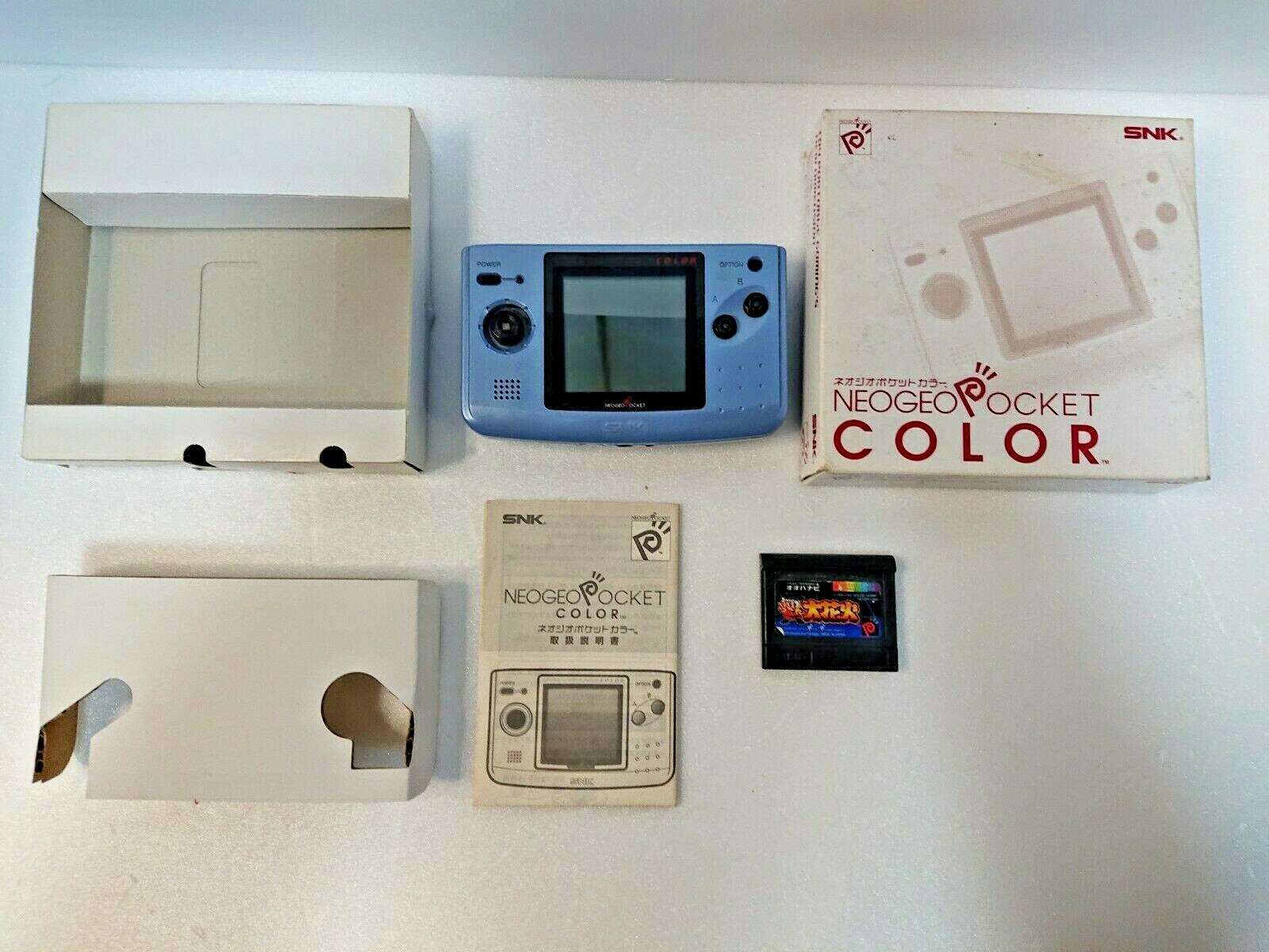 NeoGeo Pocket Color Console Blue SNK game Japan Box Manual