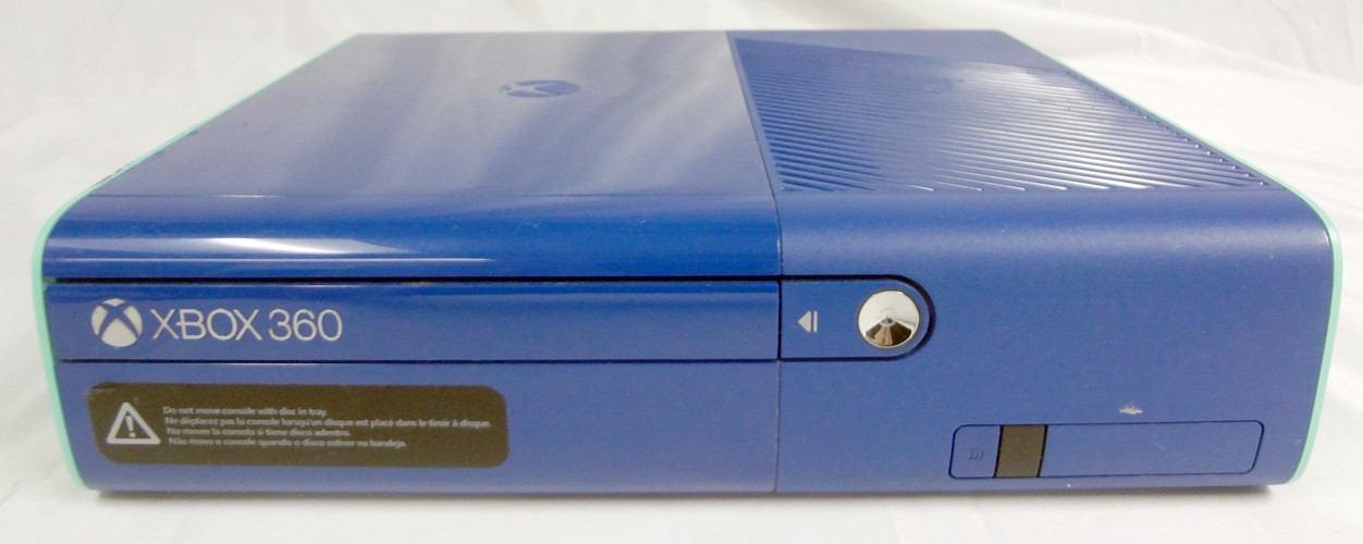 Microsoft Xbox 360 E Blue & Green Special Edition Video Game Console Bundle!