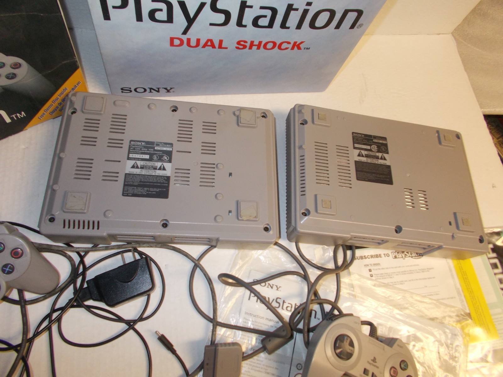 1999 & 1996 Playstation and Controller ,Box (AS IS)