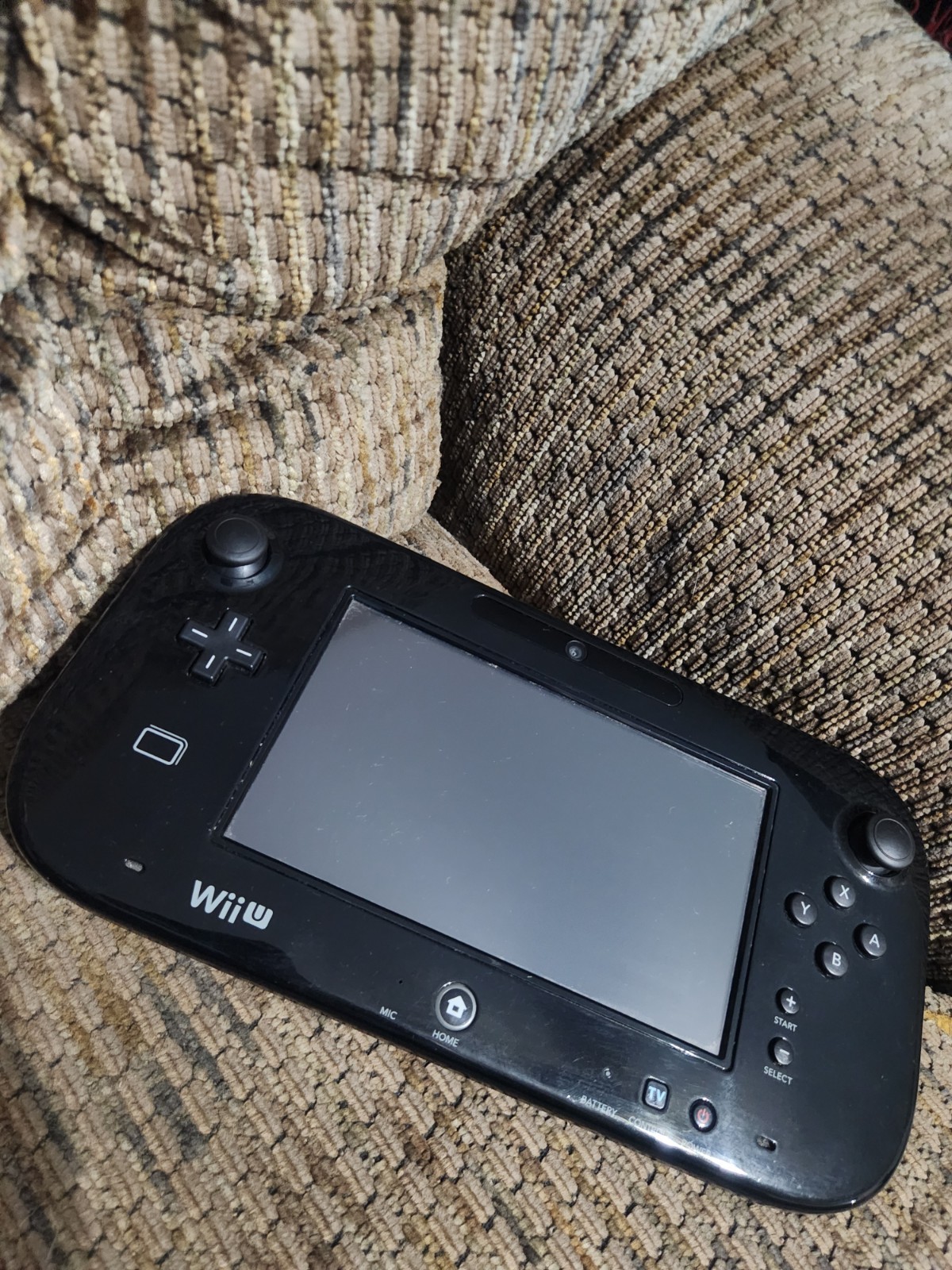 Nintendo Wii U GamePad WUP-010(USA) Black Tablet W/ Stylus & Charger Clean Works