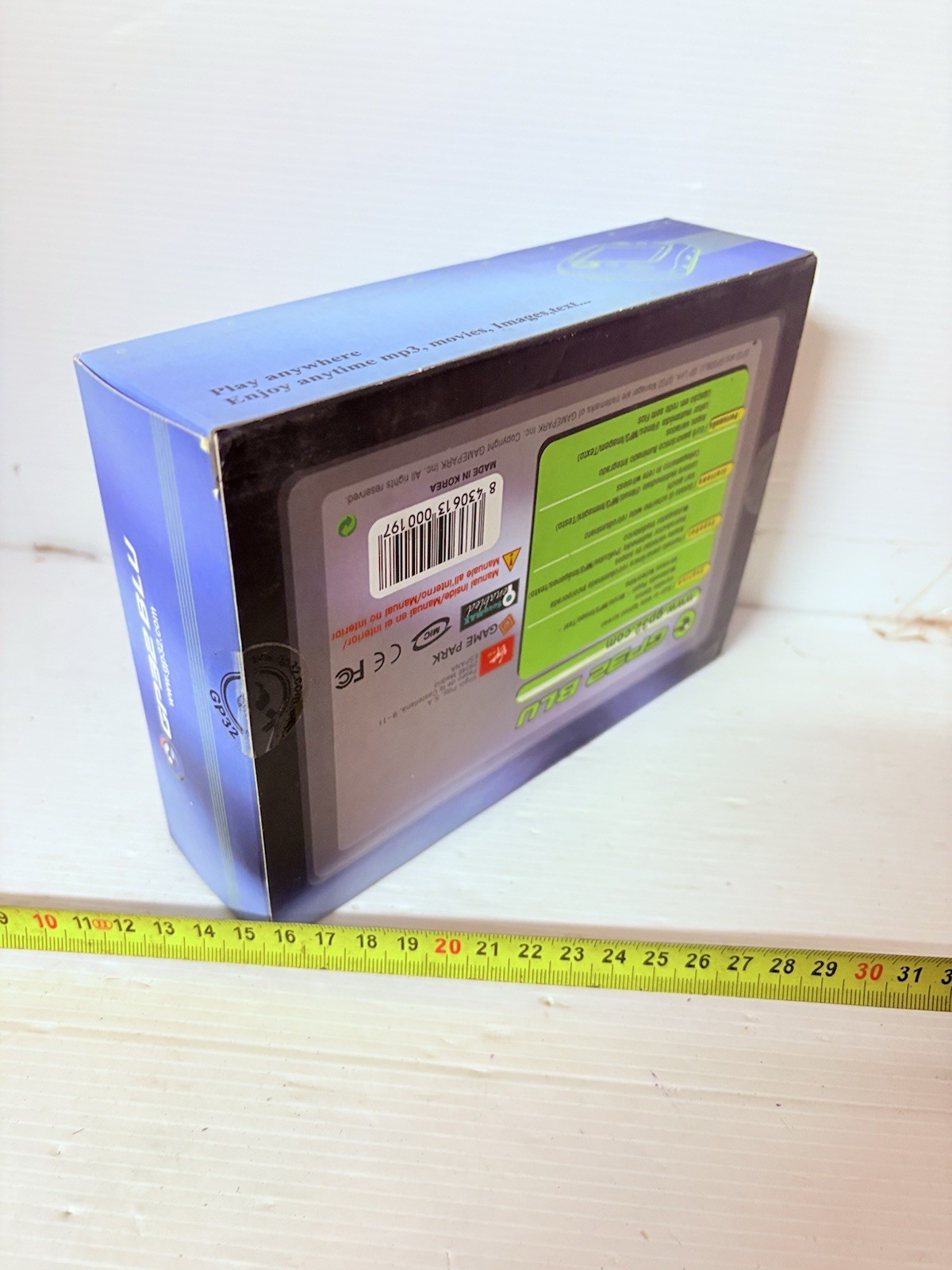 Gp32 Blue Game Park Portable Console New Condition!!! NEW