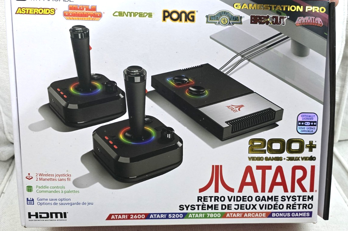 Atari GameStation Pro Video Game Console 200+ Games Wireless Joysticks My Arcade