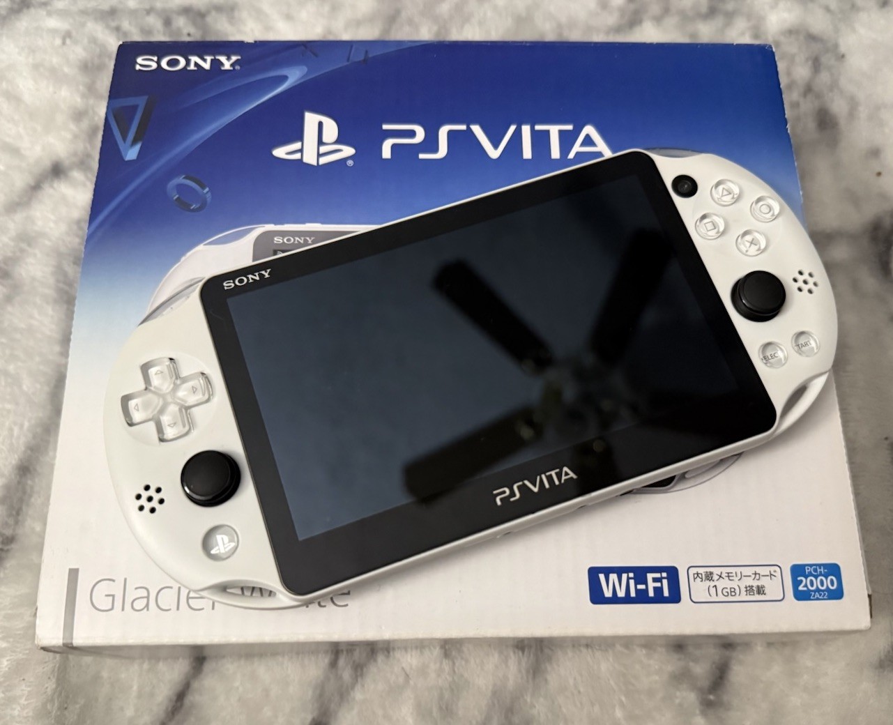 PS Vita PCH-2000 Glacier White W/ Box Charger and 128 Gb Card (READ DESCRIPTION)