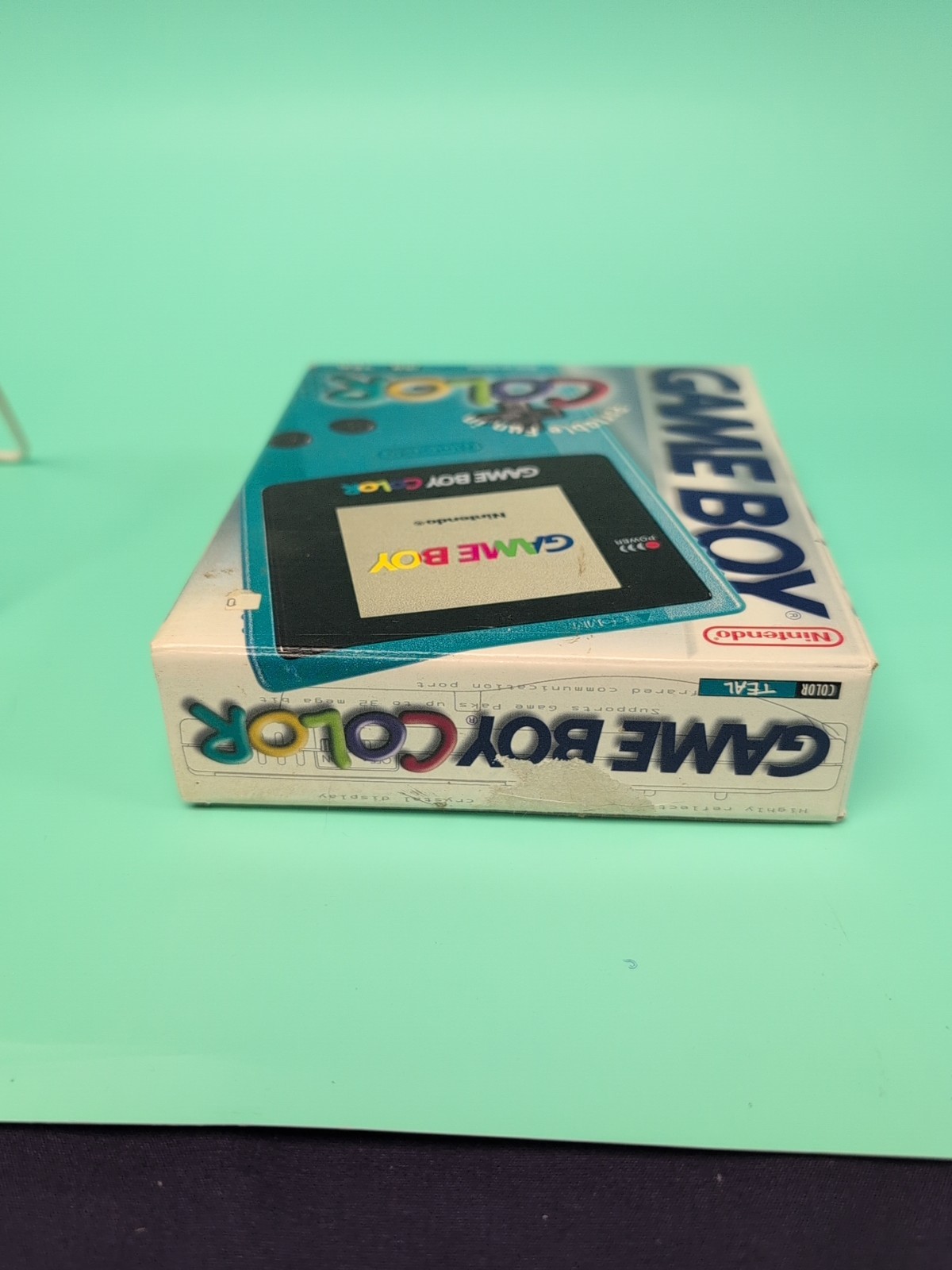 Authentic Nintendo Game Boy Color Teal EMPTY Box, Box Only NO CONSOLE
