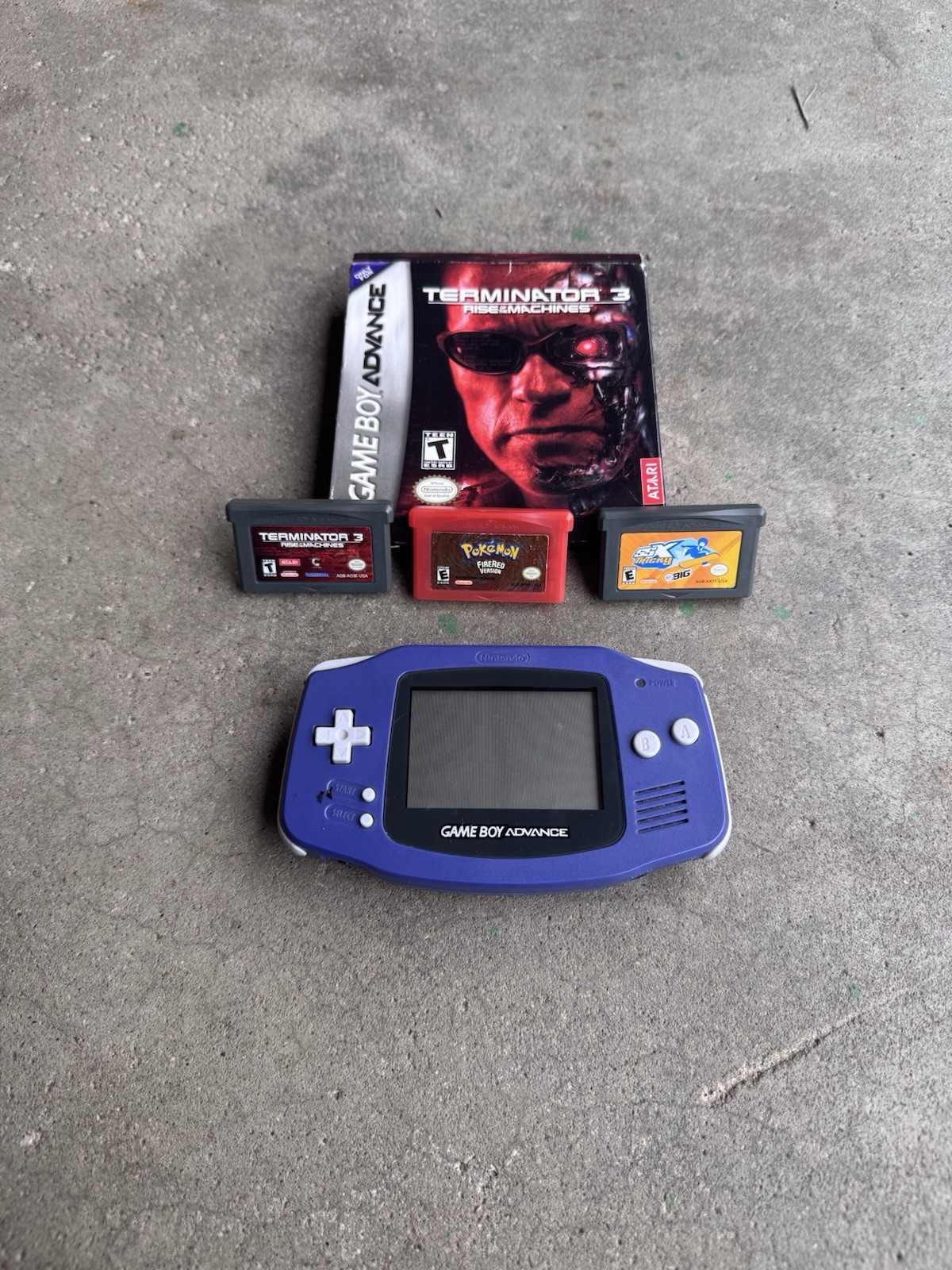 Nintendo Game Boy Advance Bundle W/Pokemon Fire Red + More Indigo AGB-001 TESTED
