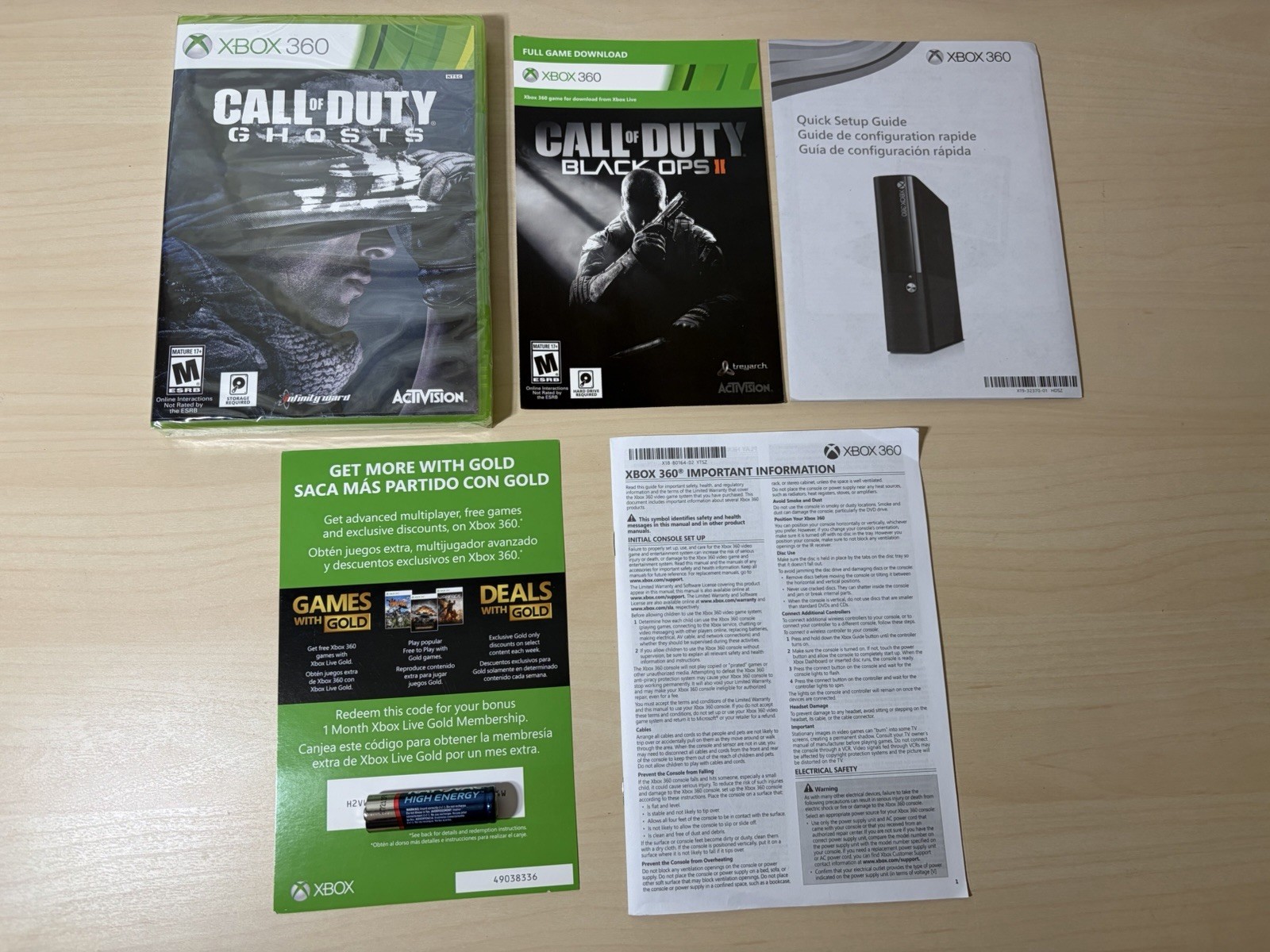 New In Box – Microsoft Xbox 360 Black 500GB Call Of Duty Black Ops II System