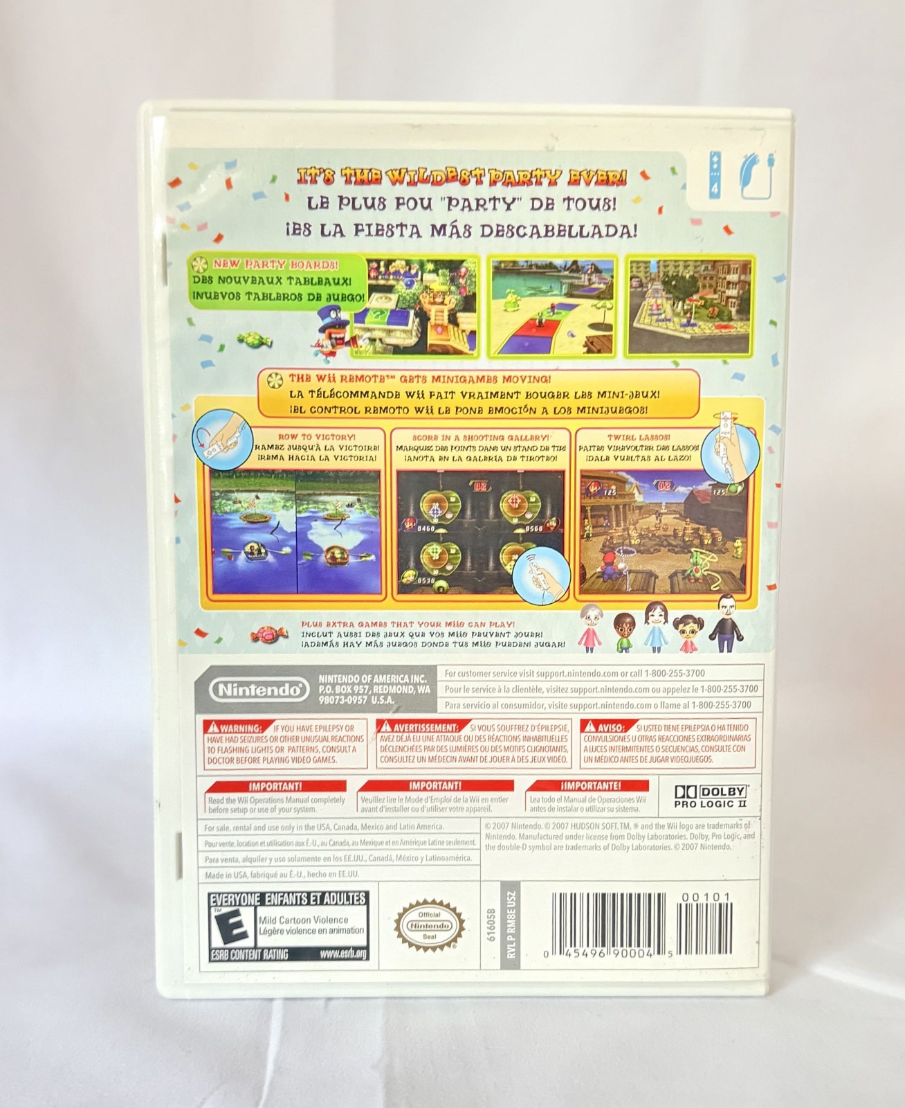 Nintendo Wii Bundle RVL-001 GameCube Compatible 2 Remotes Zelda Mario Party 8