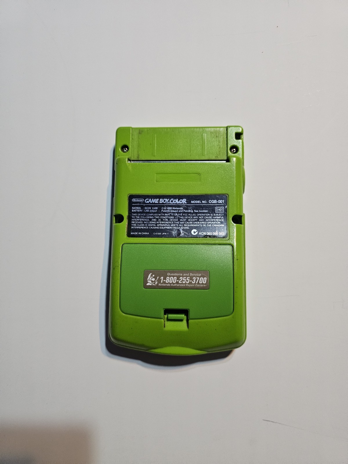 Nintendo Game Boy Color Handheld System Kiwi Model CGB-001 Tested Working Green