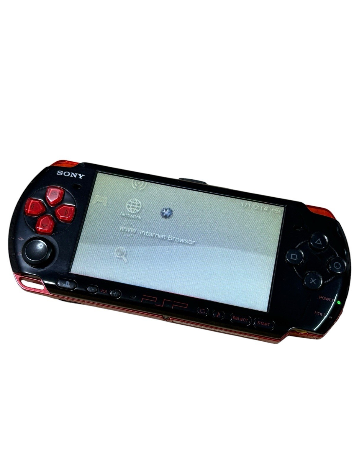 Sony PSP 3000 Black Red Console Only Japanese Version Tested Working